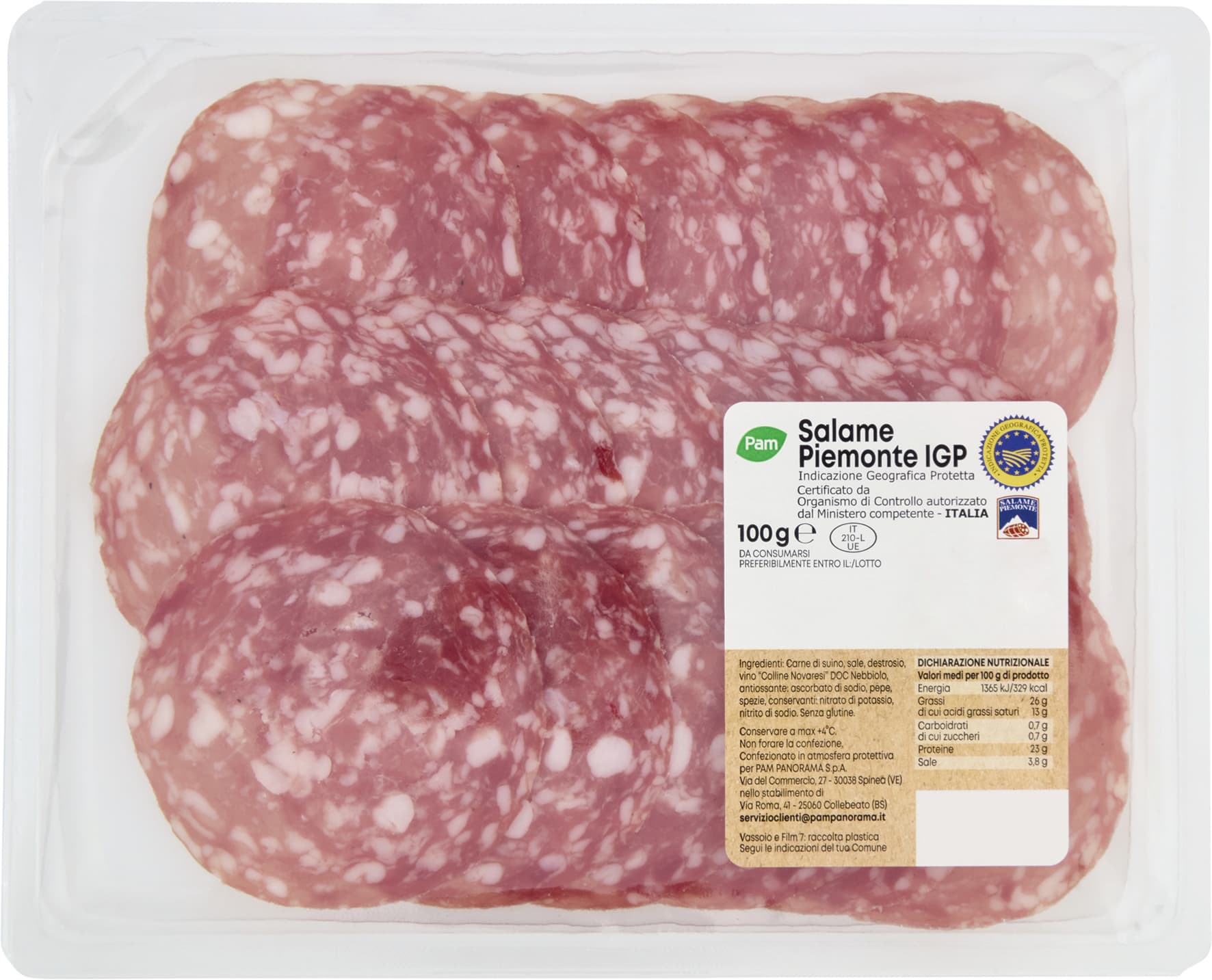 PAM Salame Piemontese IGP 100 g – immagine 1