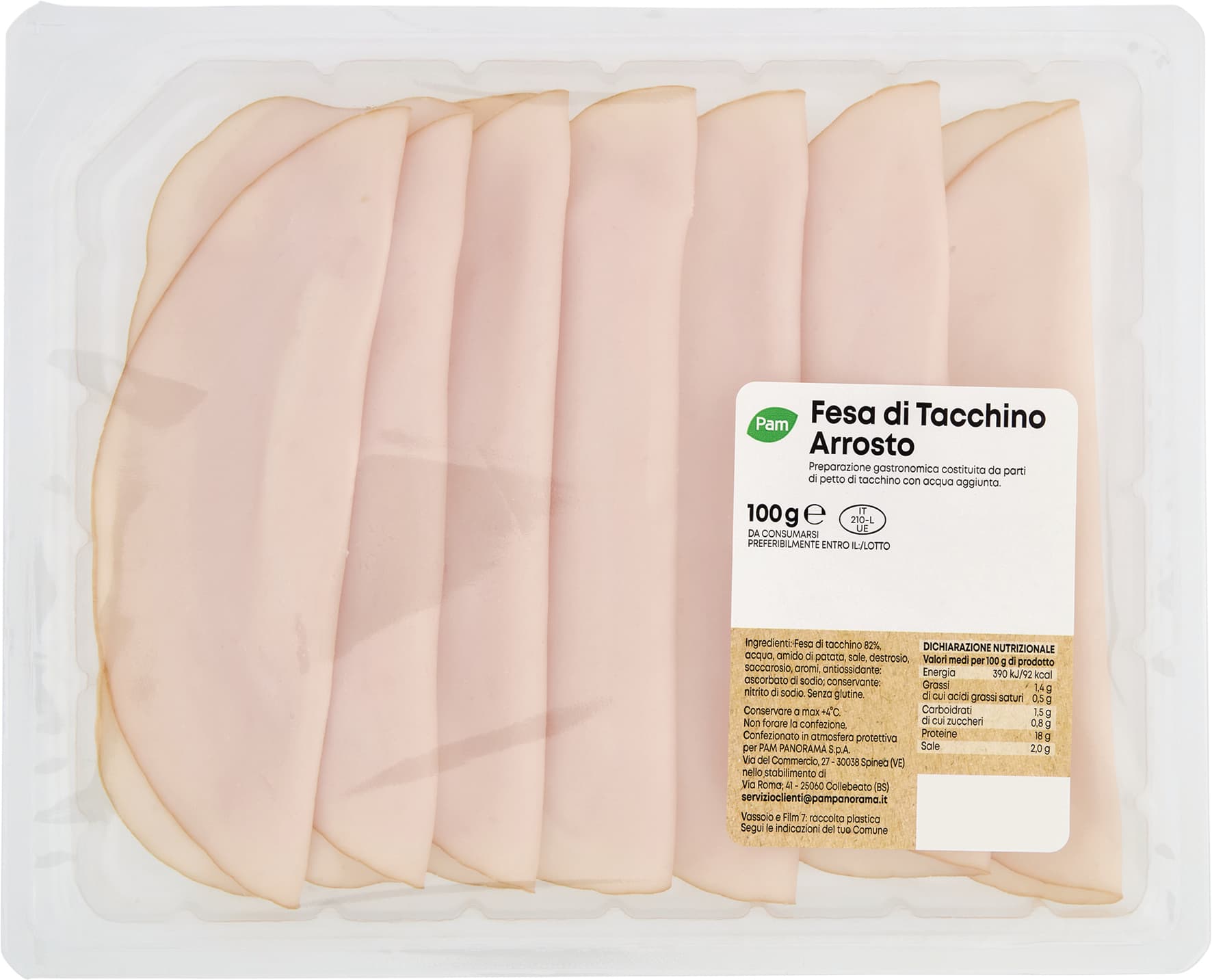 PAM Fesa di Tacchino Arrosto 100 g – immagine 1
