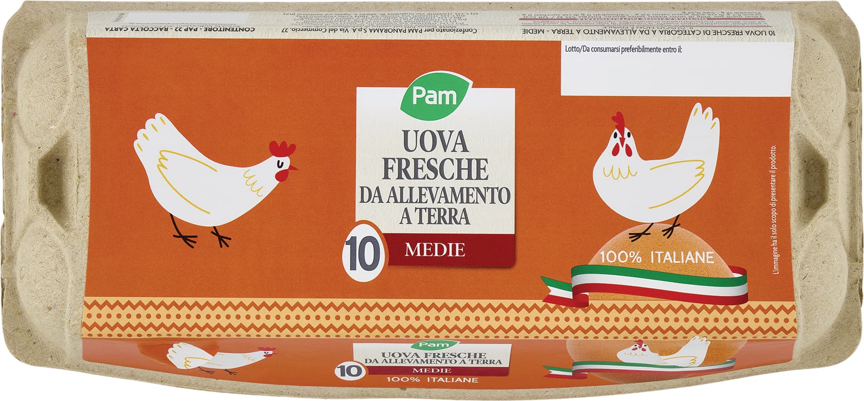 PAM PANORAMA 10 Uova fresche Medie da Allevamento a Terra – immagine 1