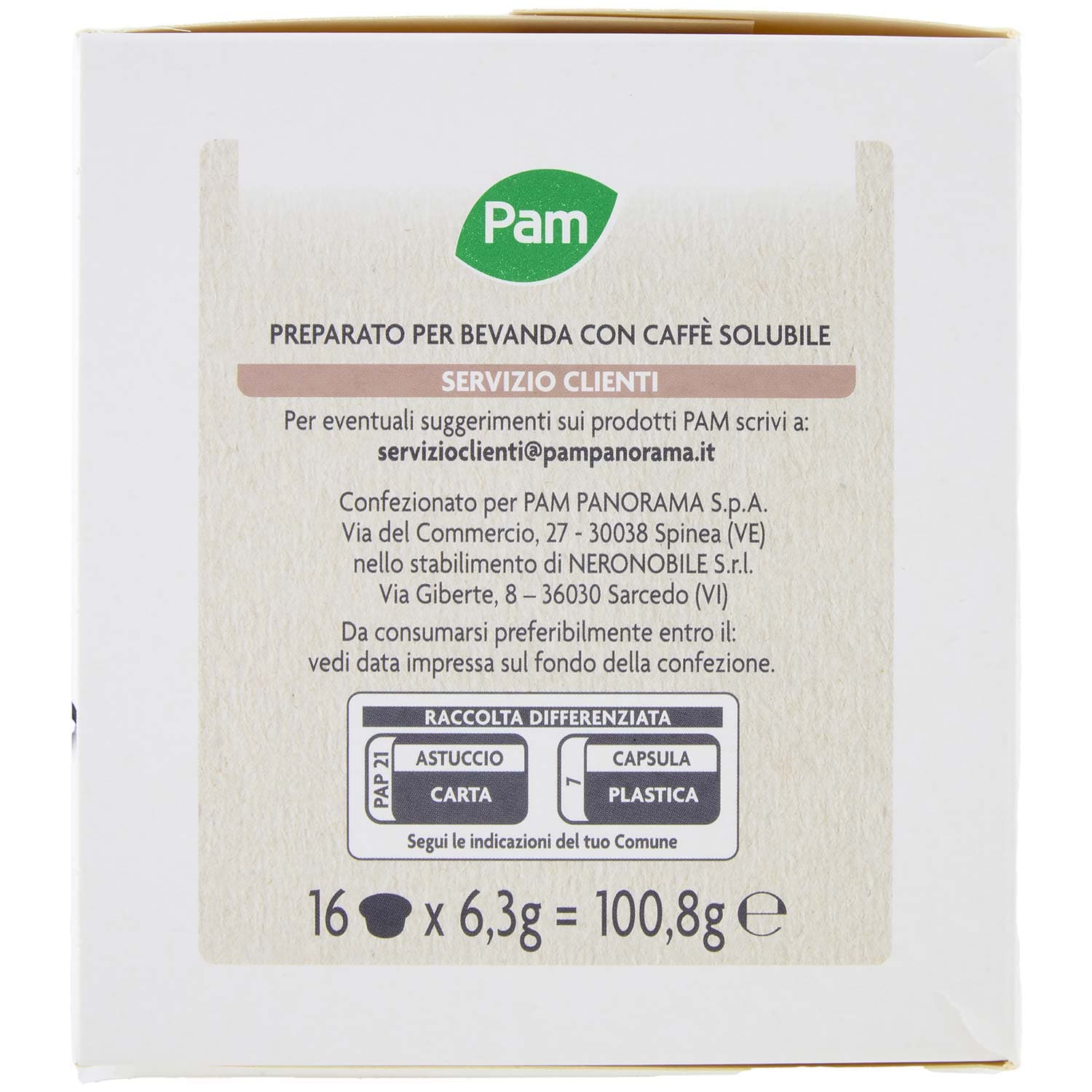 PAM Capsule Cortado Cremoso Compatibili Nescafè* Dolce Gusto* 100,8g (16x6,3g) – immagine 3