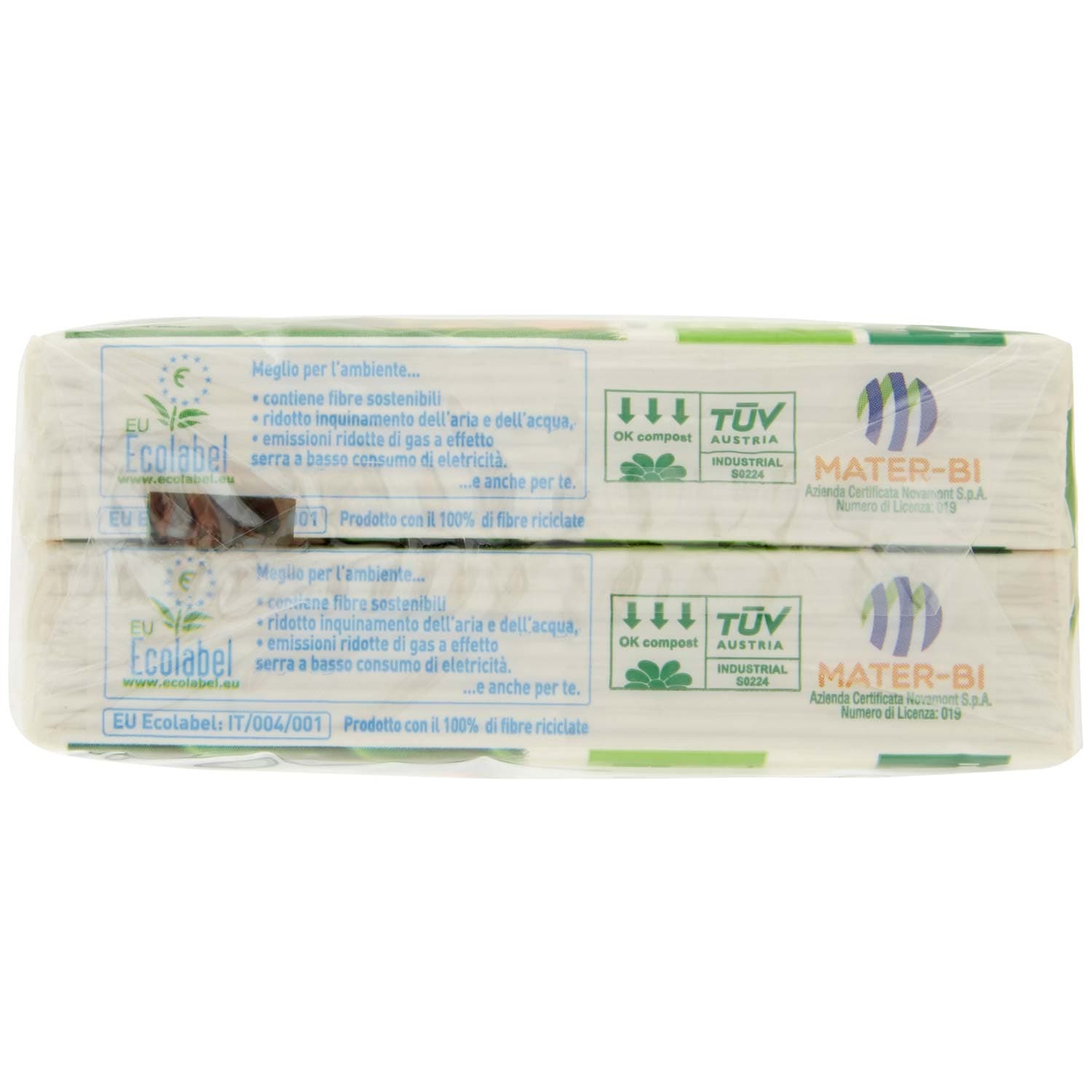 ECO Fazzoletti 100% carta riciclata 4 veli 10 pacchetti – immagine 3
