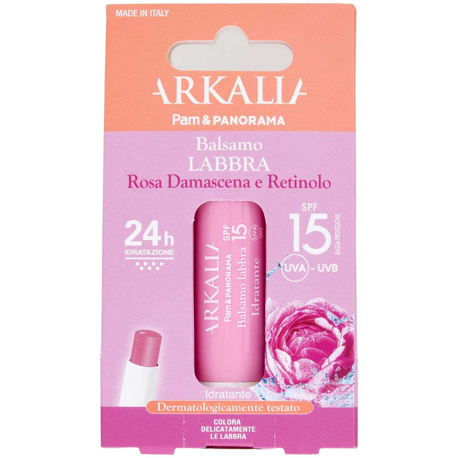 ARKALIA Balsamo Labbra Rosa Damascena e Retinolo SPF 15 UVA Idratante 5,7 ml – immagine 2