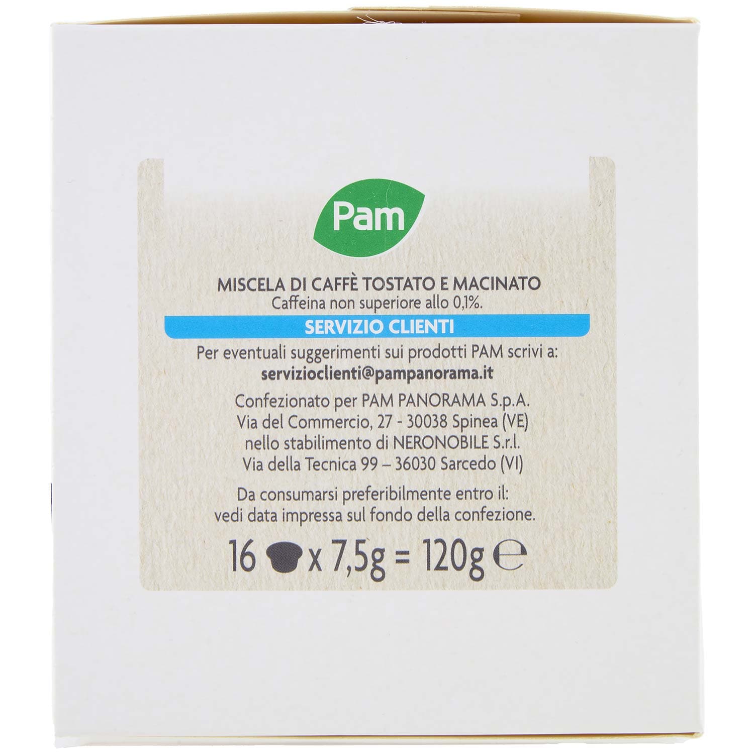 PAM Capsule Caffè Decaffeinato Compatibili Nescafè* Dolce Gusto* 120g (16x7,5g) – immagine 3