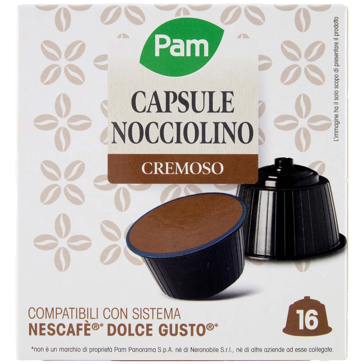 PAM Capsule Nocciolino Cremoso Compatibili Nescafè* Dolce Gusto* 192g (16x12g) – immagine 4