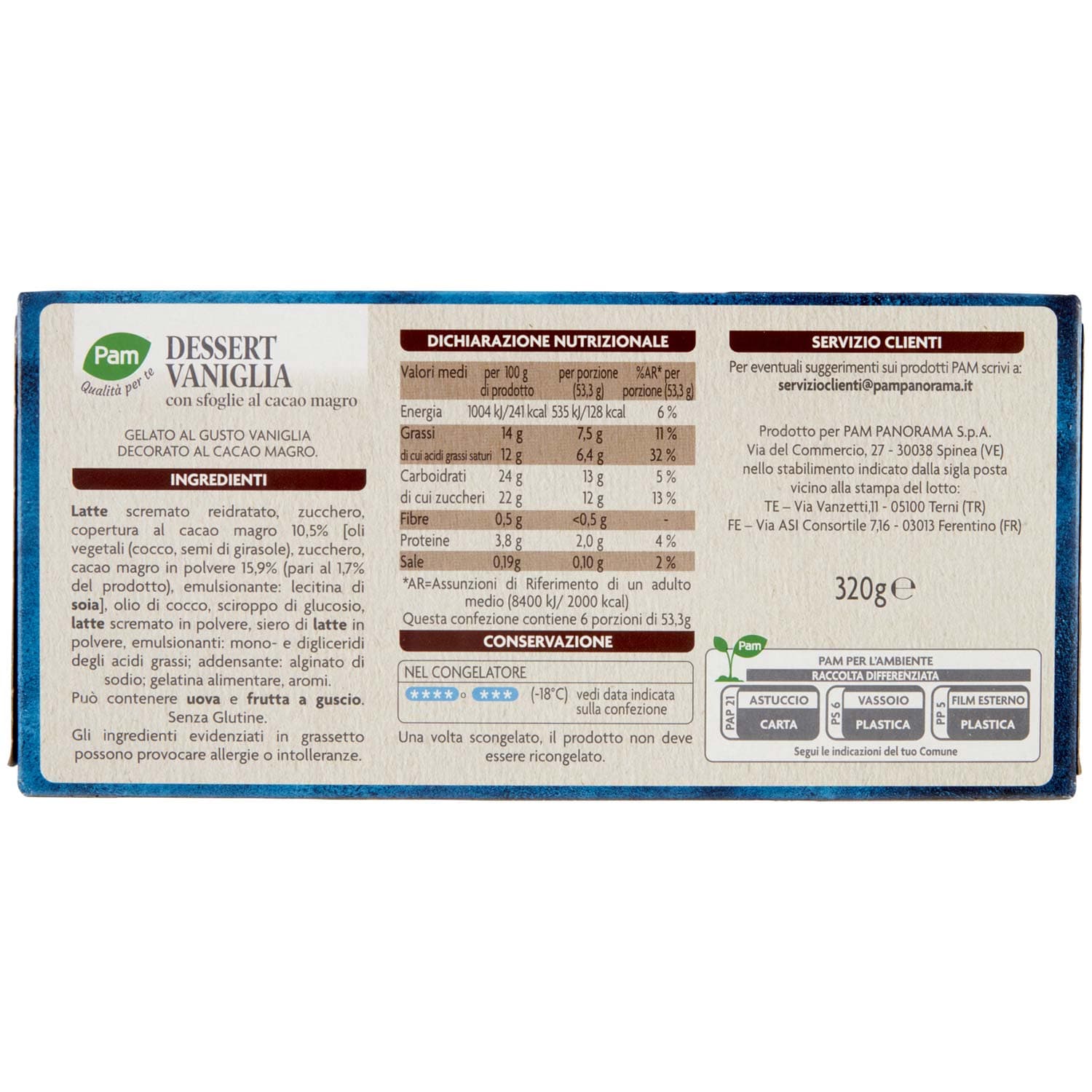 PAM PANORAMA Dessert vaniglia 320 g – immagine 4