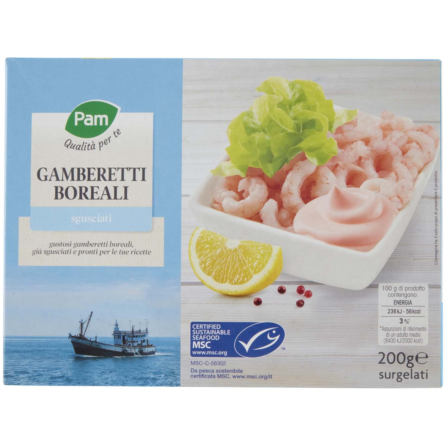 PAM Qualità per te Gamberetti Boreali sgusciati surgelati 200 g – immagine 2