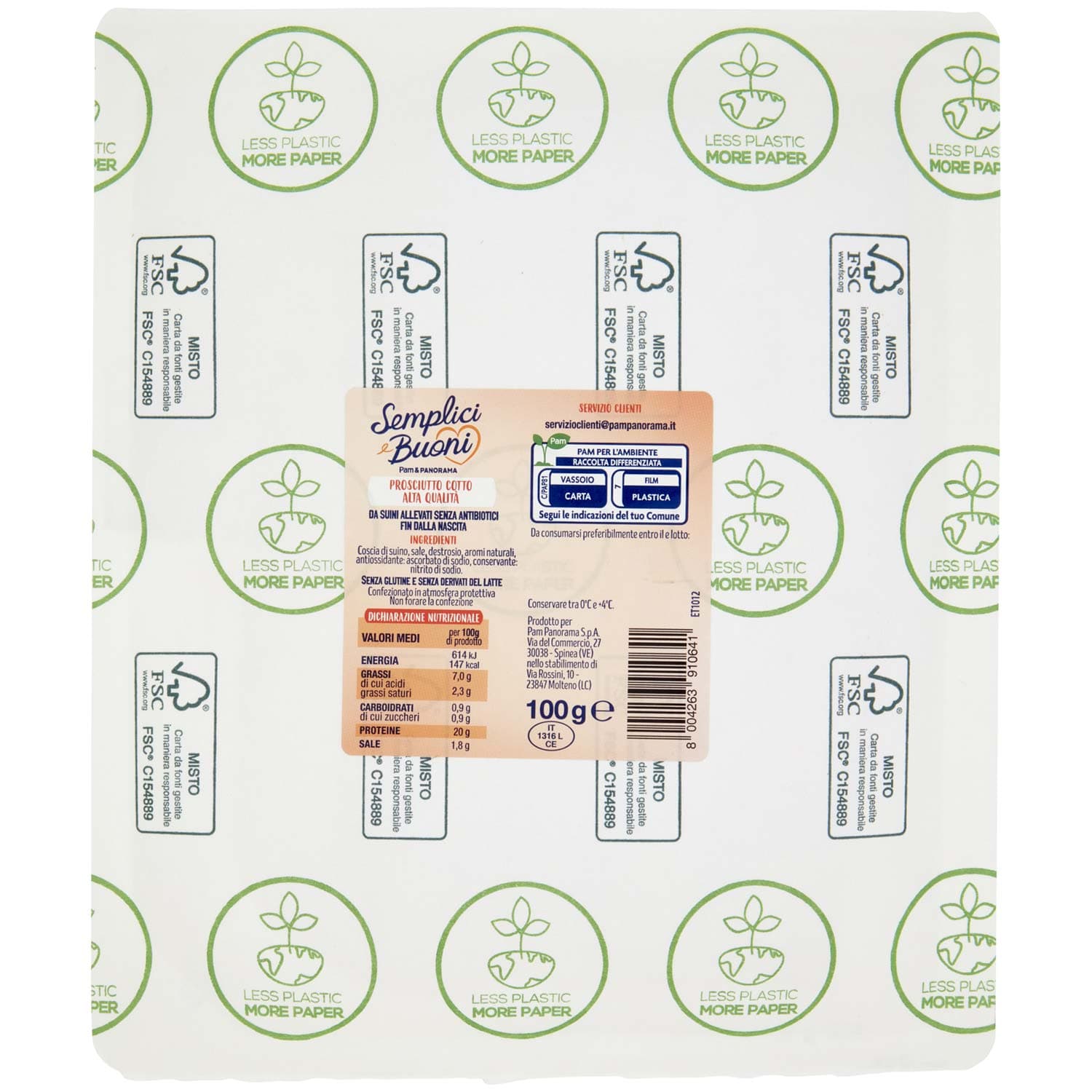 SEMPLICI E BUONI Prosciutto Cotto Alta Qualità 100 g – immagine 4