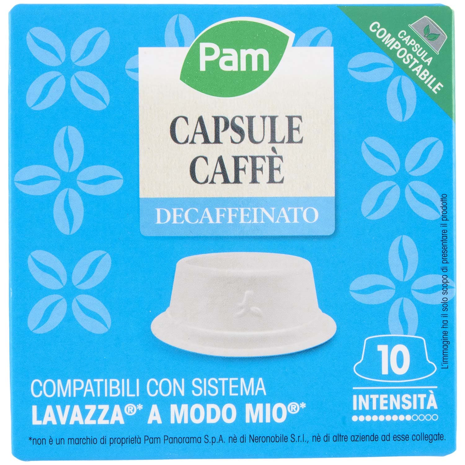 PAM Qualità per te Decaffeinato 10 capsule Compatibili con sistema Lavazza* a Modo Mio* 70g (7gx10) – immagine 2