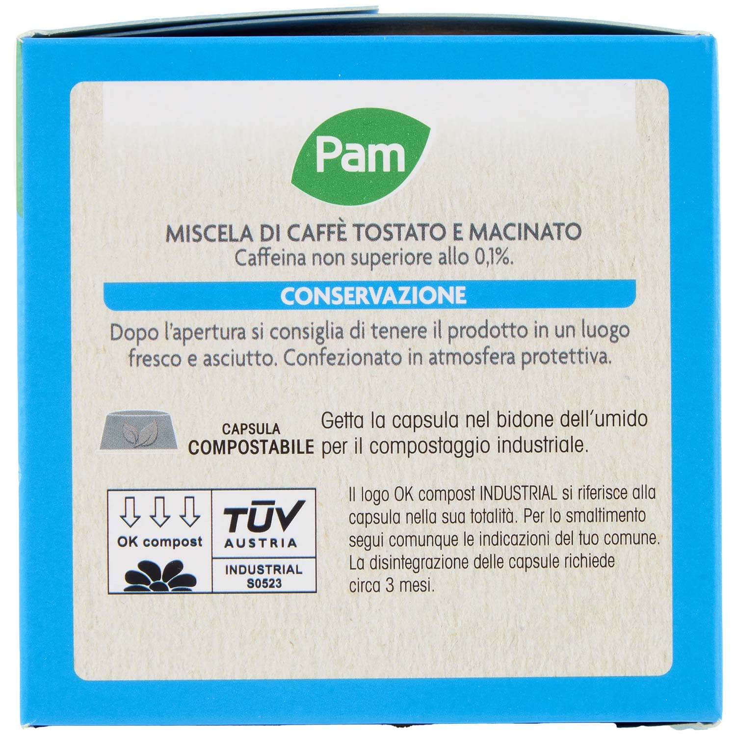 PAM Qualità per te Decaffeinato 10 capsule Compatibili con sistema Lavazza* a Modo Mio* 70g (7gx10) – immagine 5