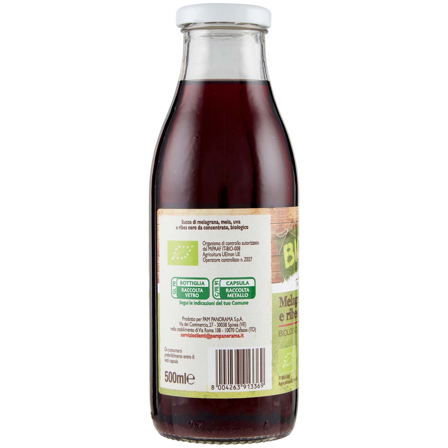 BIO Melagrana, mela, uva e ribes nero Biologici 500 ml – immagine 3