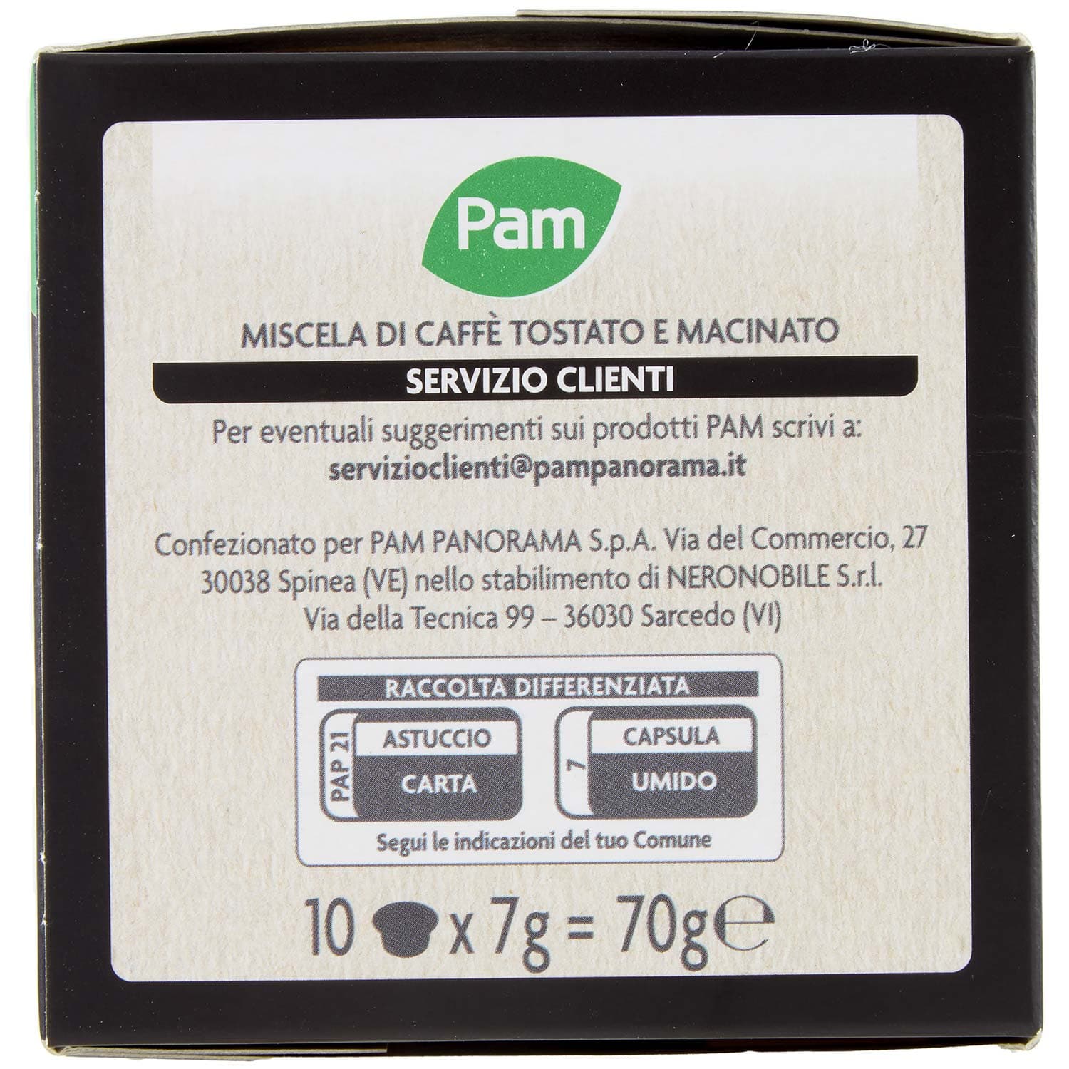 PAM Qualità per te Intenso 10 capsule Compatibili con sistema Lavazza* a Modo Mio* 70g (7g x 10) – immagine 3