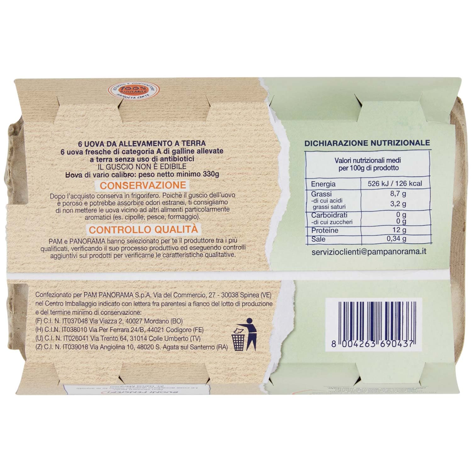SEMPLICI E BUONI Senza Uso di Antibiotici 6 Uova Fresche – immagine 4