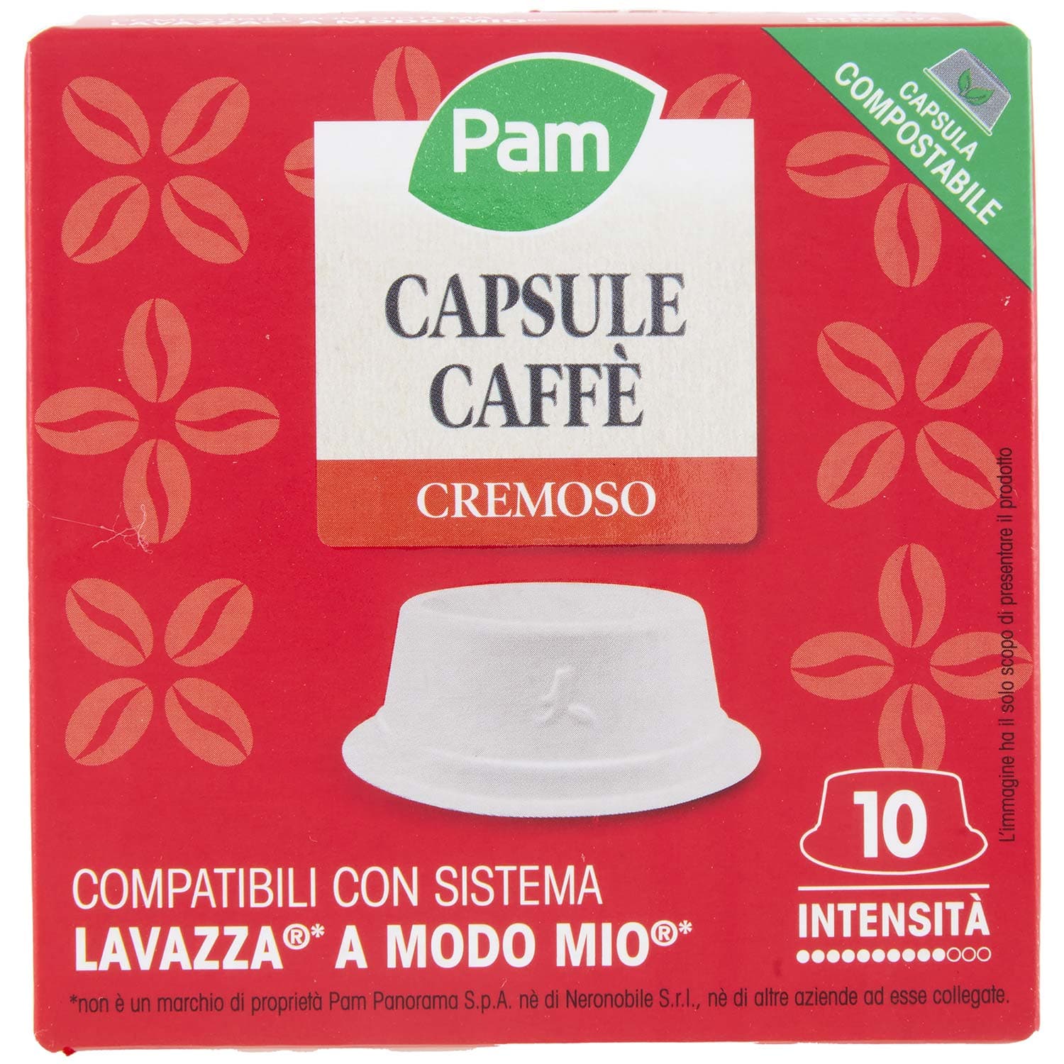 PAM Qualità per te Cremoso 10 capsule Compatibili con sistema Lavazza* a Modo Mio* 70g (7g x 10) – immagine 2