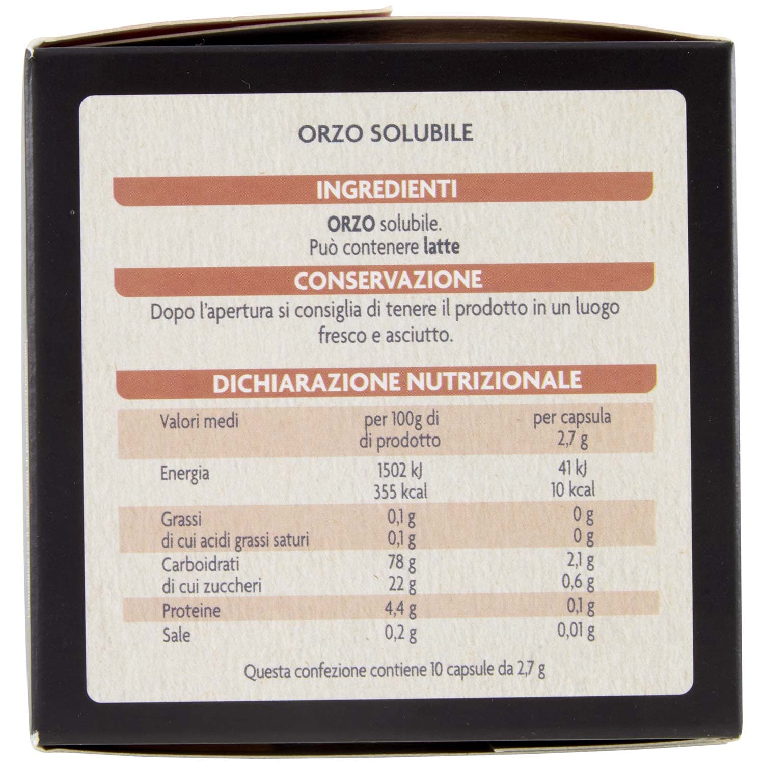 PAM Capsule Orzo Intenso Compatibili Nespresso* 27g (10x2,7g) – immagine 5