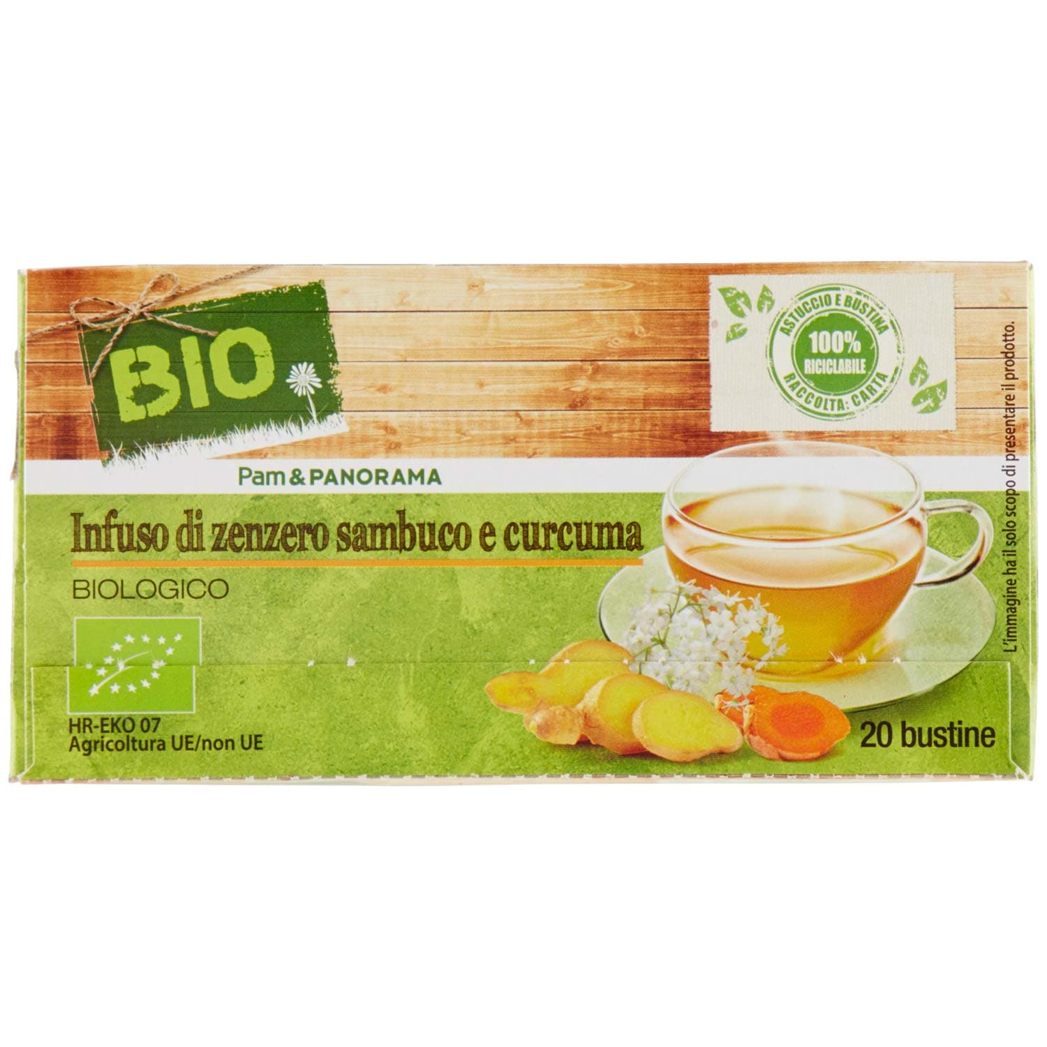 BIO Infuso di zenzero sambuco e curcuma 20 x 1,85 g – immagine 6