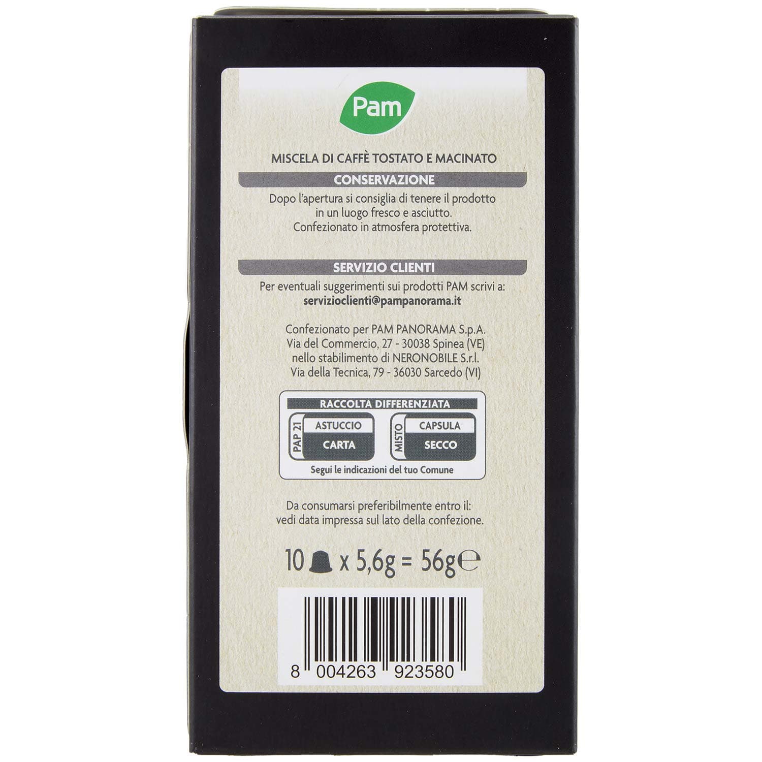 PAM Capsule Caffè Intenso Compatibili Nespresso* 56g (10x5,6g) – immagine 4