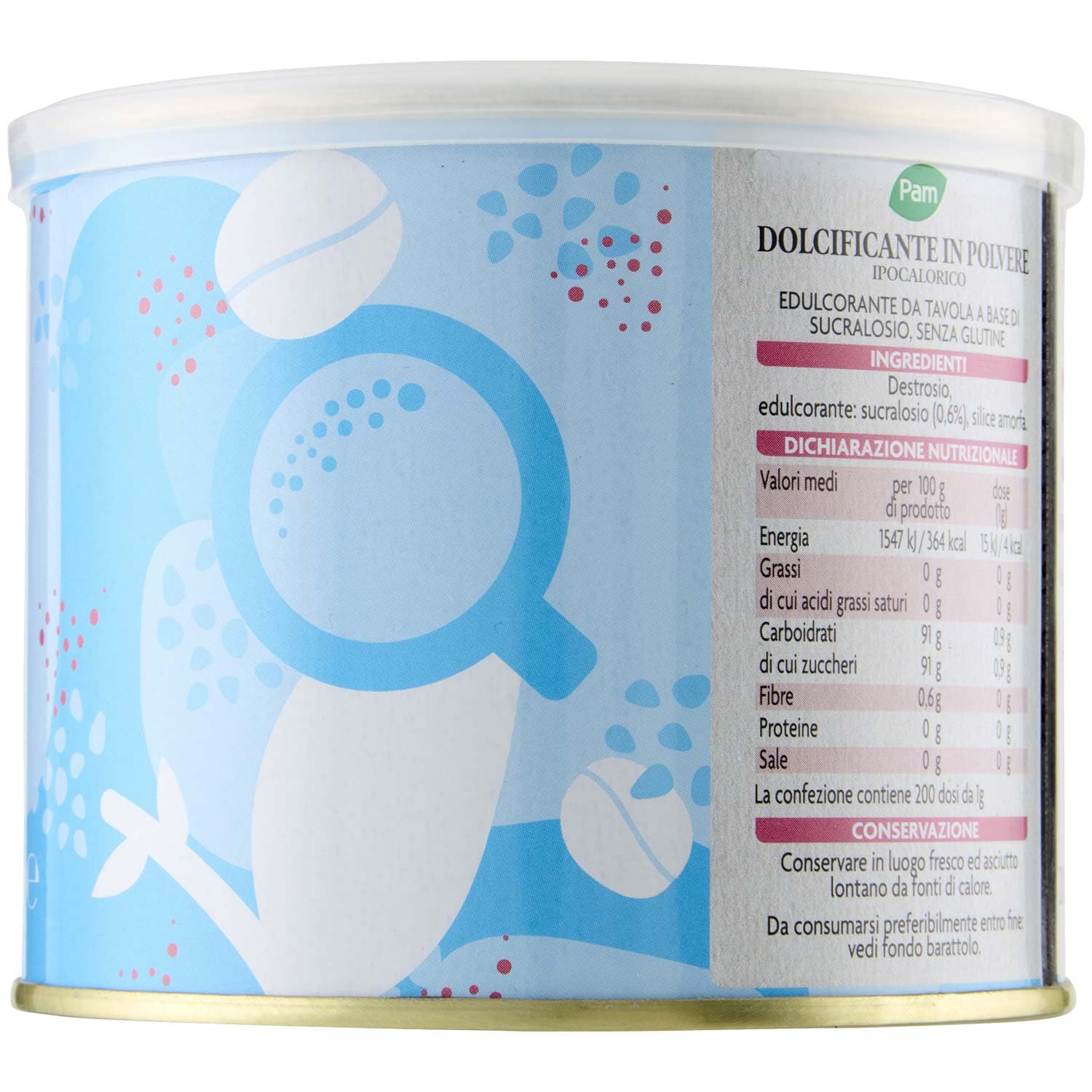 PAM PANORAMA Dolcificante in Polvere ipocalorico 200 g – immagine 5