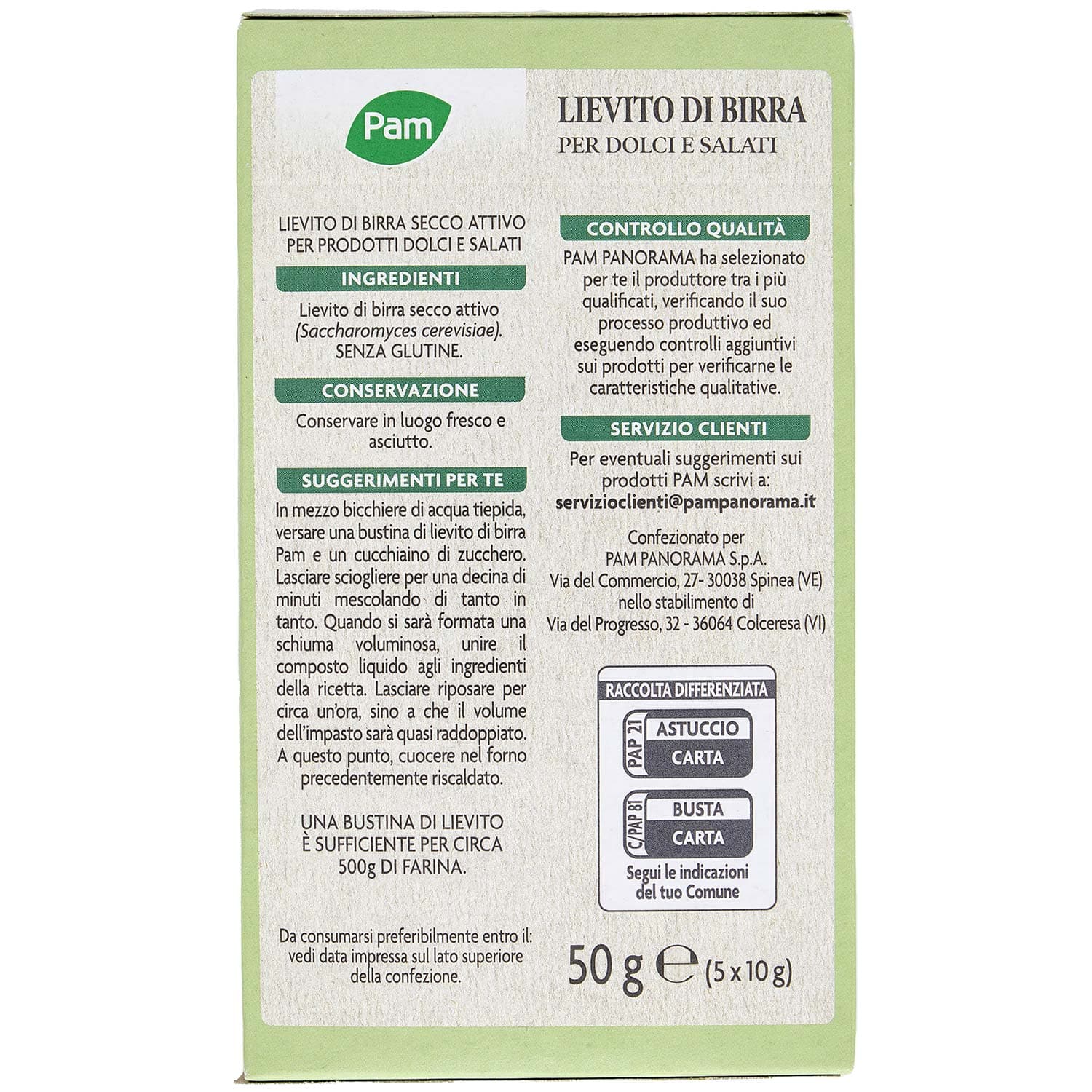 PAM Lievito di Birra per Dolci e Salati 5 x 10 g – immagine 4