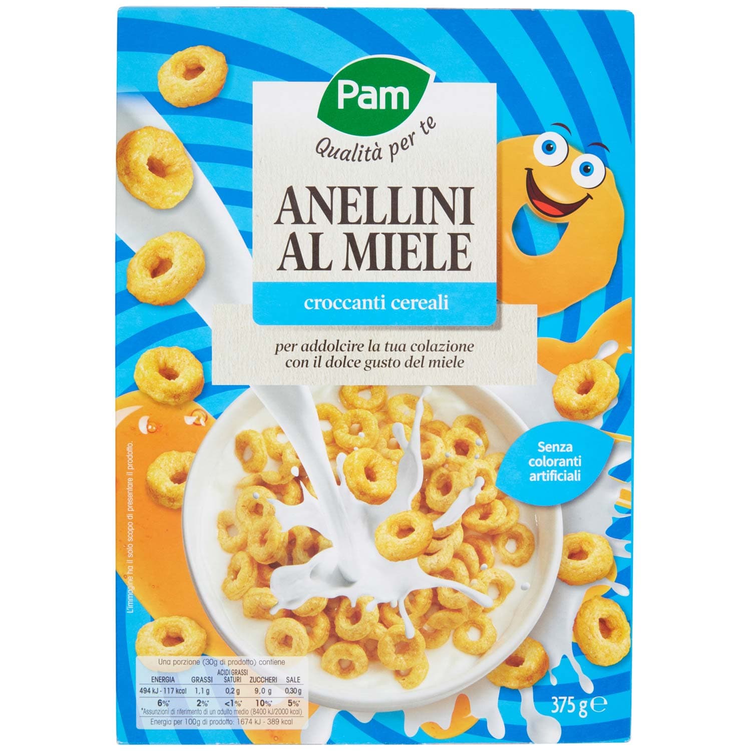 PAM PANORAMA Anellini di Cereali al Miele 375 g – immagine 2