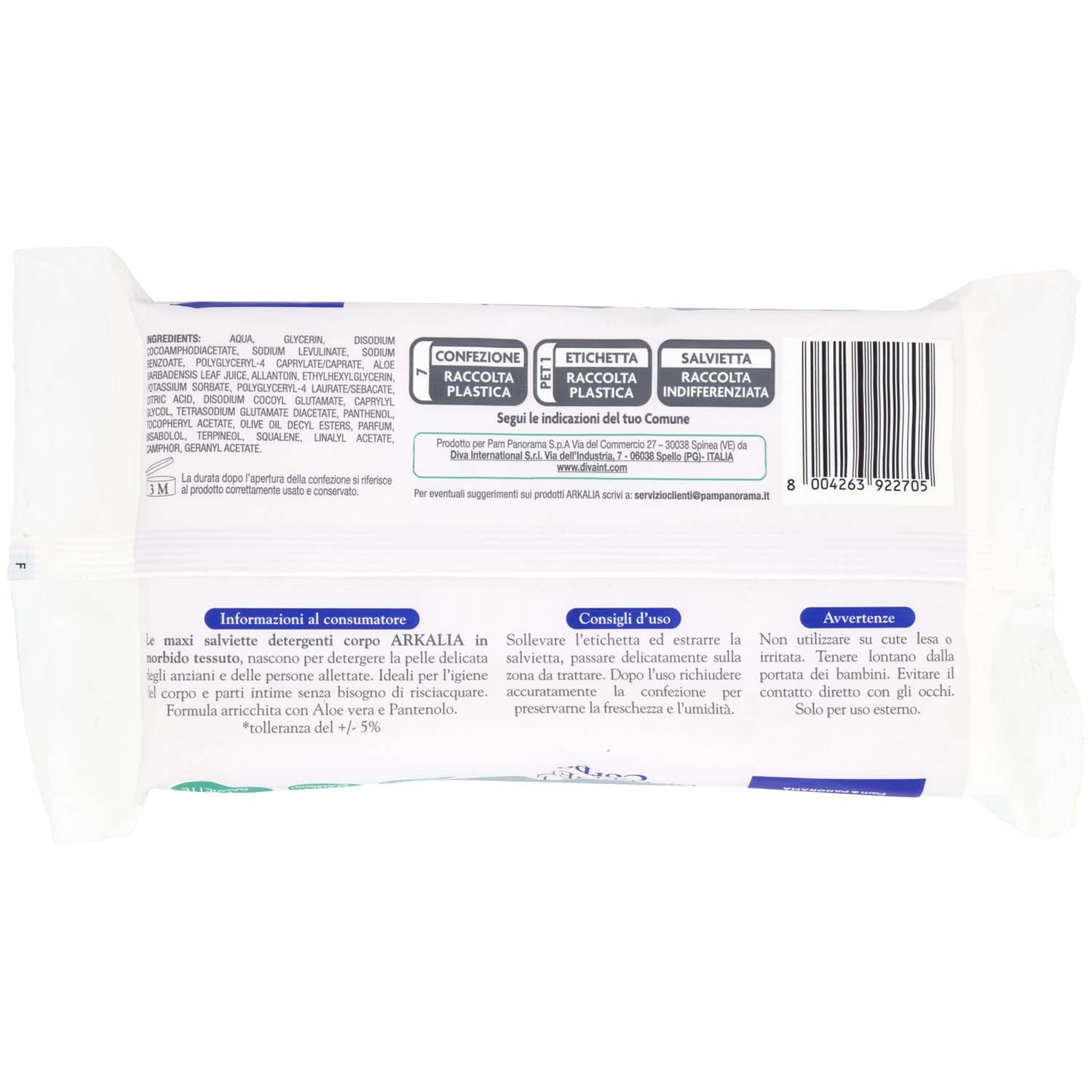 ARKALIA Salviette Detergenti Corpo 40 pz – immagine 4