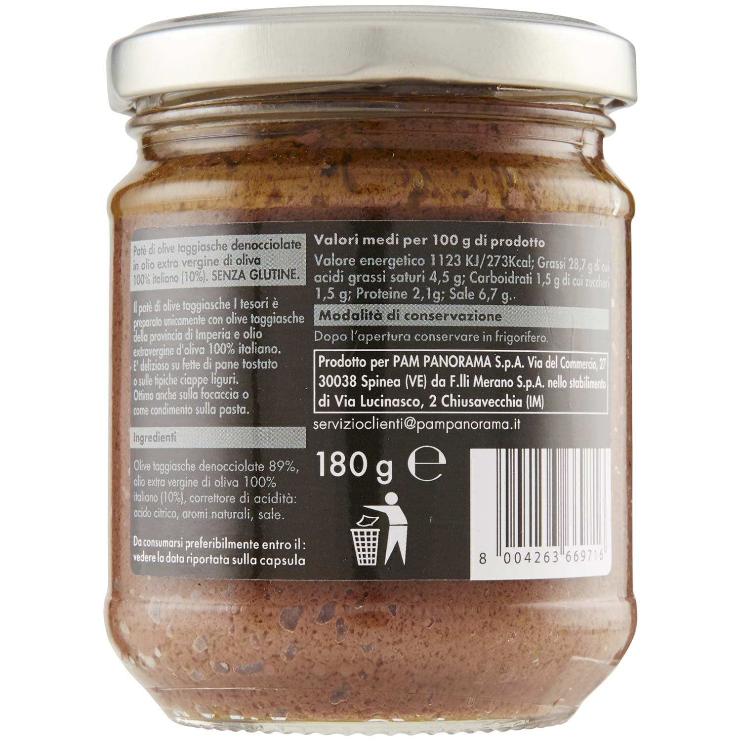 I TESORI Patè di Olive Taggiasche 180 g – immagine 4