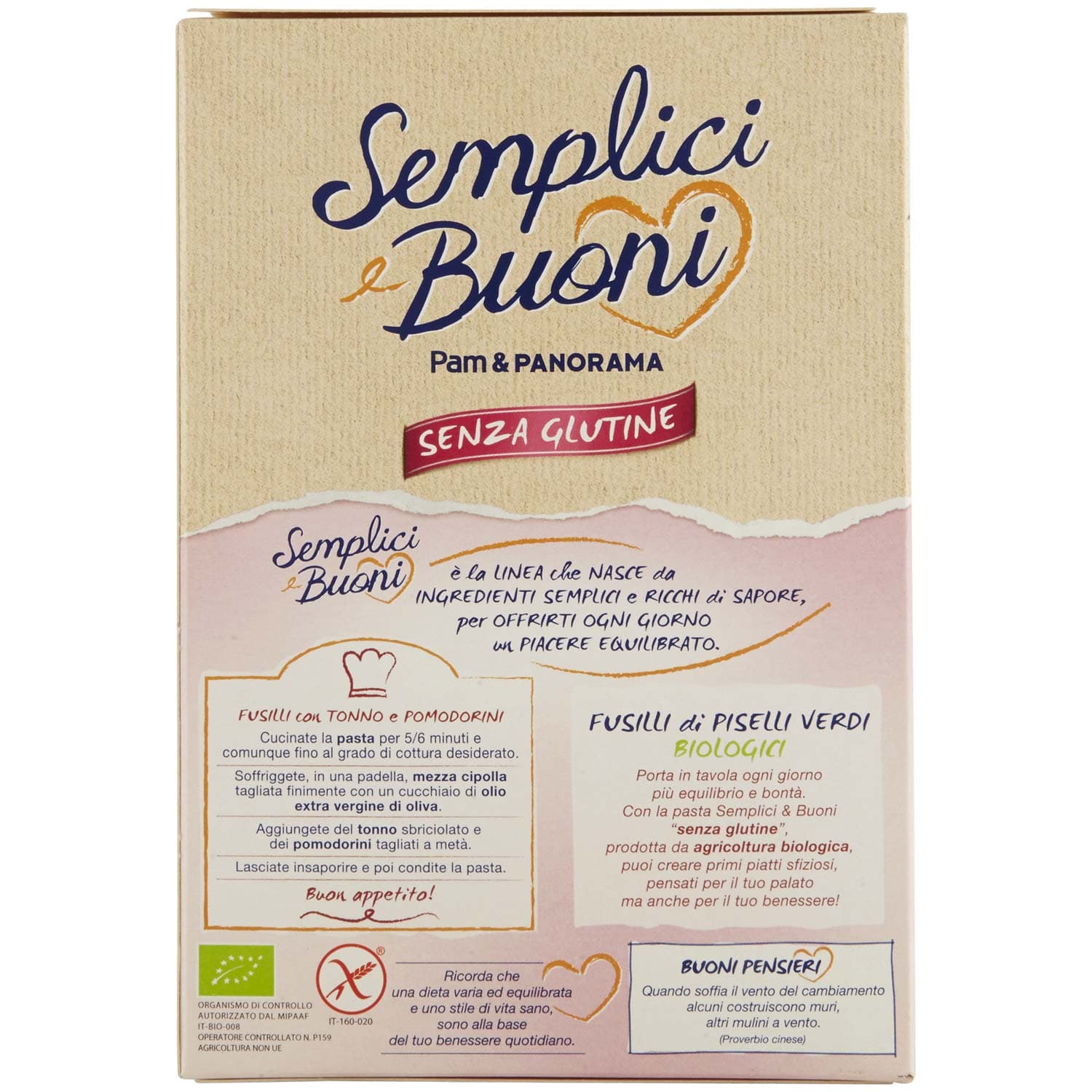 SEMPLICI E BUONI Senza Glutine Fusilli di Piselli Verdi Biologici 250 g – immagine 4