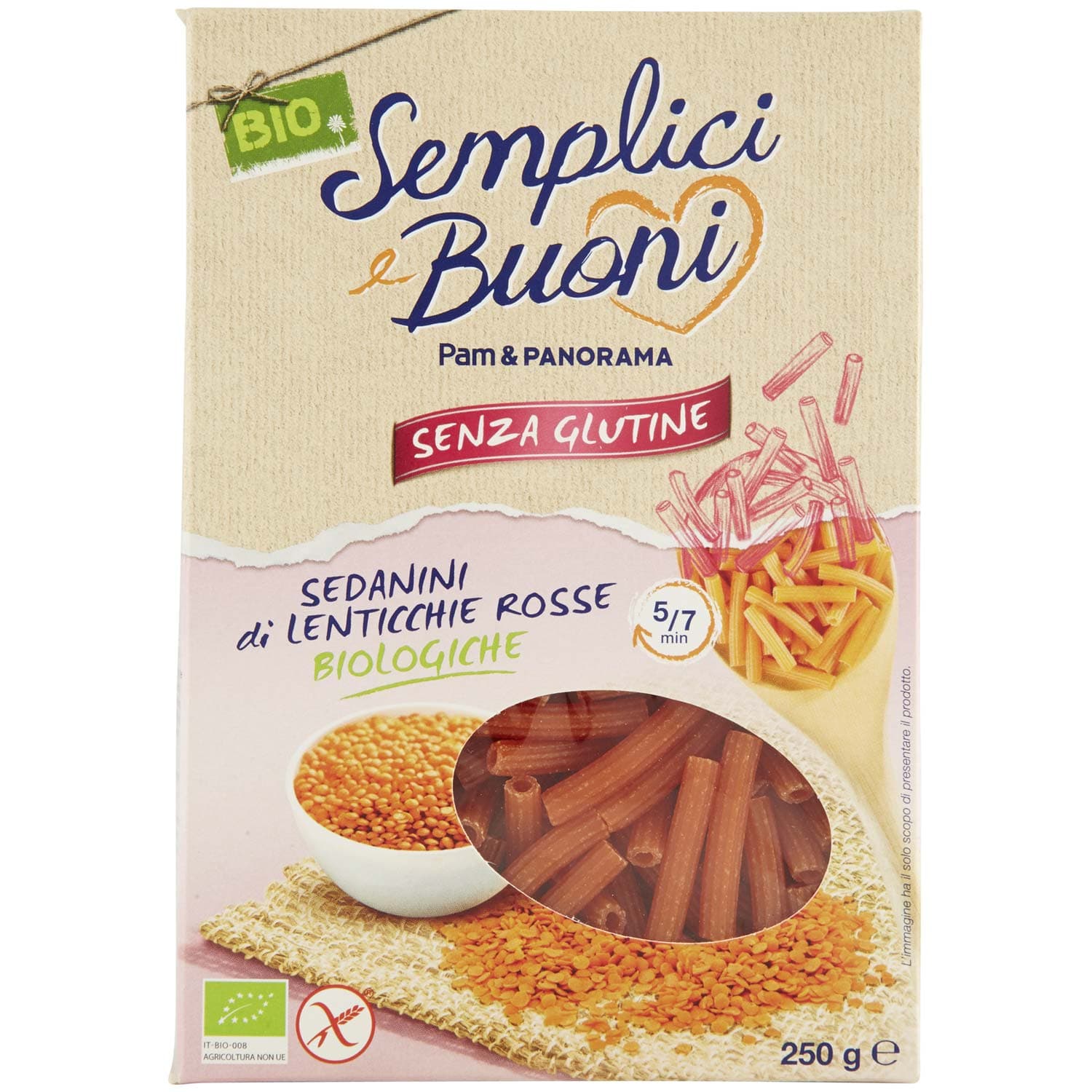 Felicia Sedanini Lenticchie Rosse BIO 250 g – immagine 2