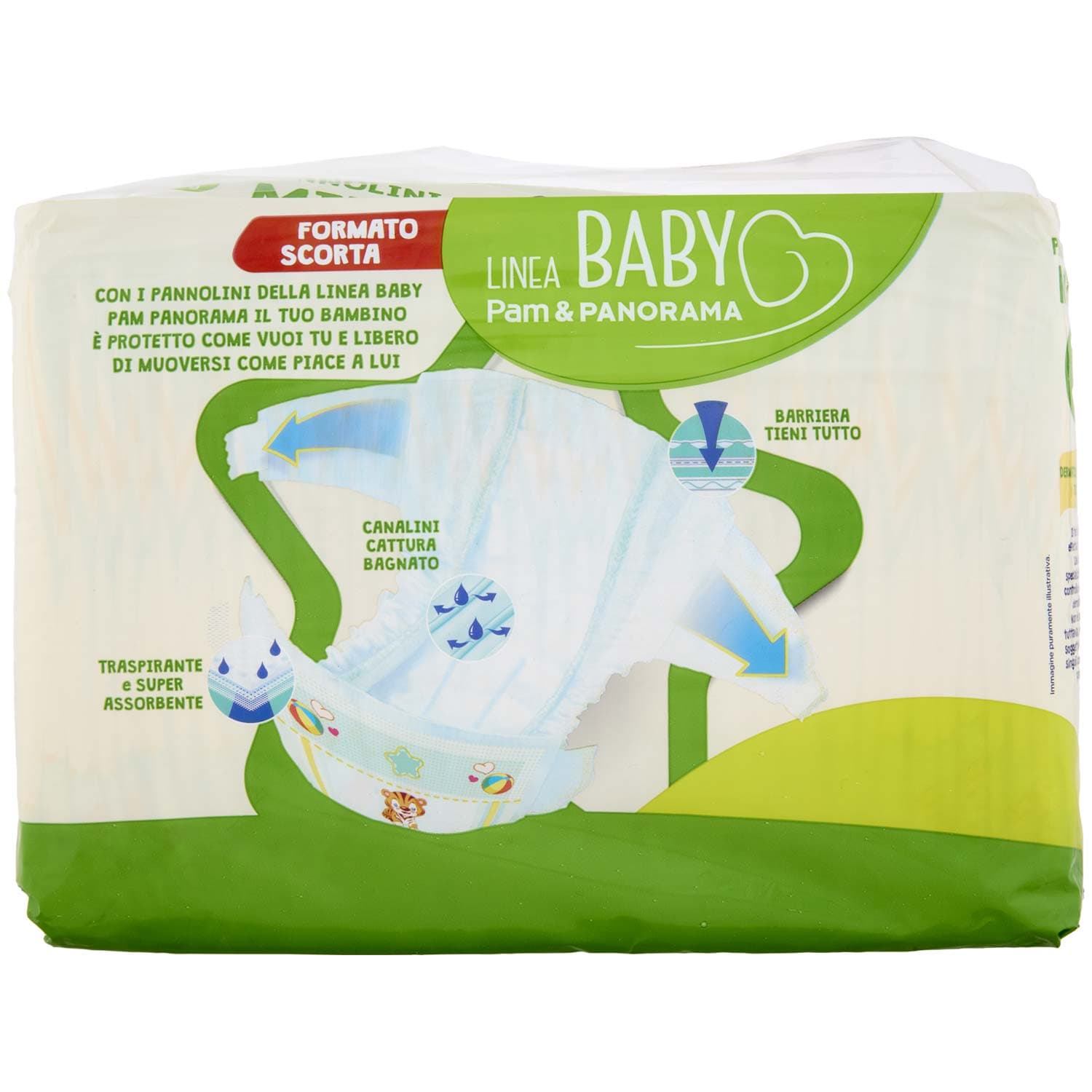 PAM PANORAMA Linea Baby Pannolini Midi 3 4-9 kg 20+20 pz – immagine 4