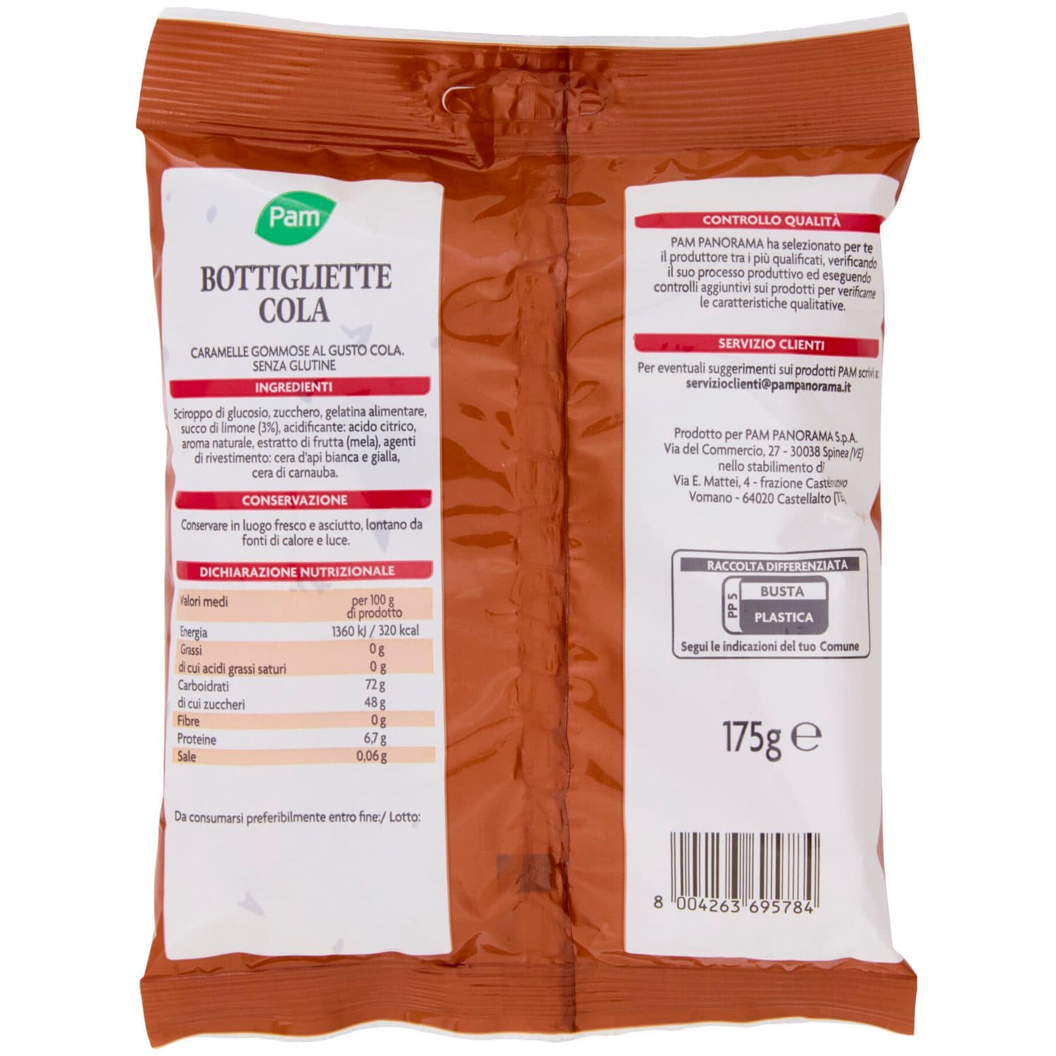 PAM Qualità per te Cola caramelle gommose 175 g – immagine 4