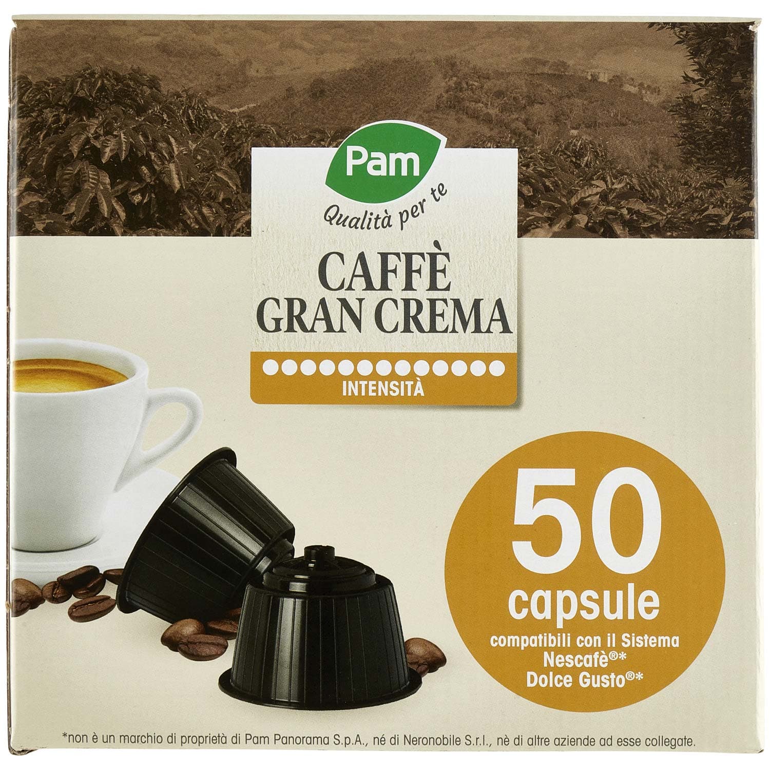 PAM Qualità per te Caffè Gran Aroma 50 capsule compatibili Nescafè* Dolce Gusto* 350g (50x7g) – immagine 4