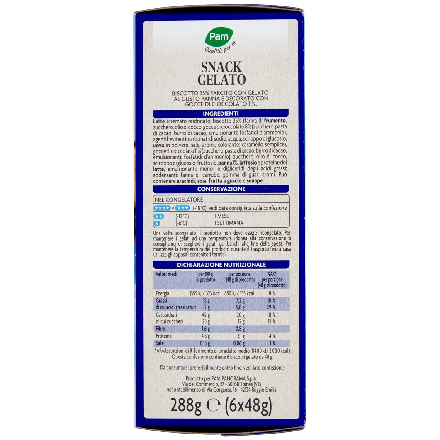 PAM PANORAMA Snack Gelato con gocce di cioccolato 6 x 48 g – immagine 6