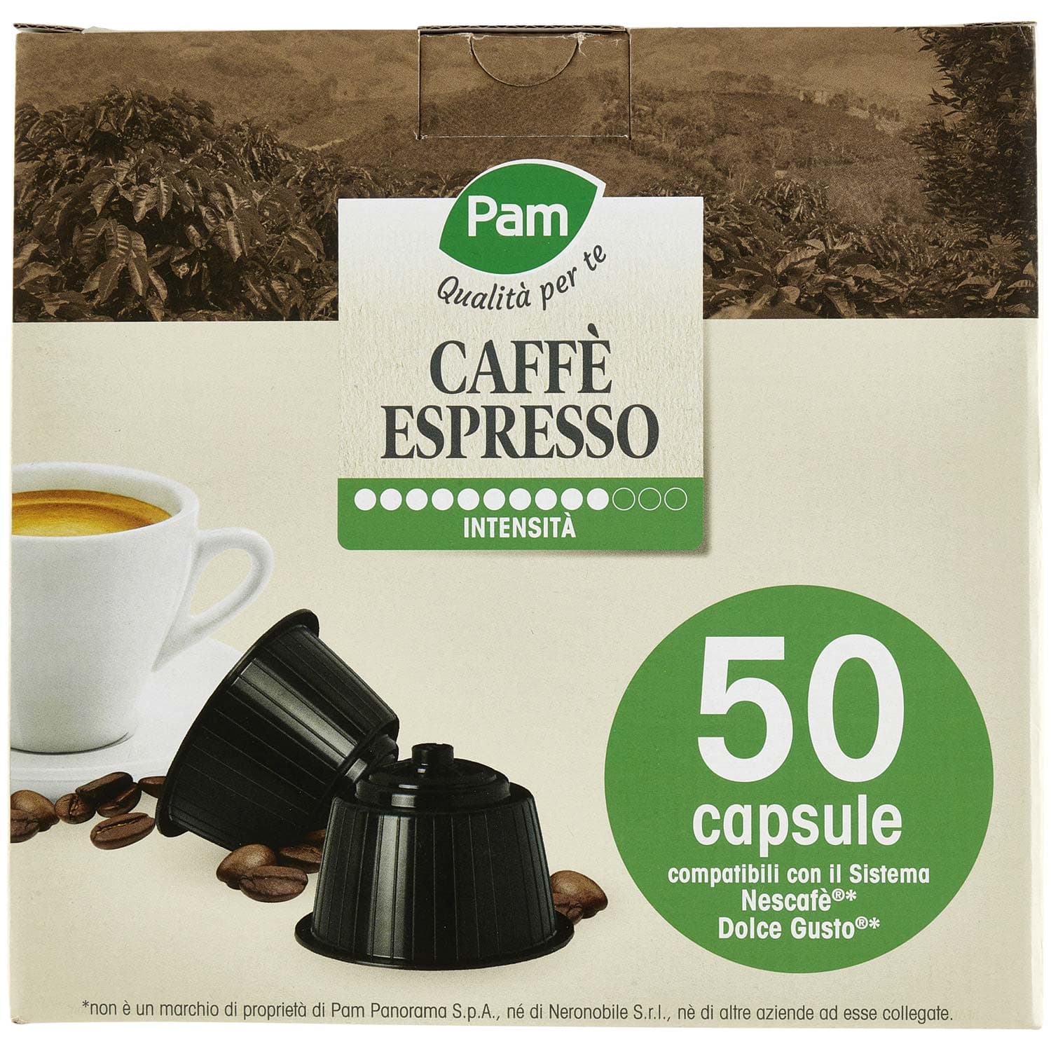 PAM Qualità per te Caffè Espresso 50 capsule compatibili Nescafè* Dolce Gusto* 350g (10x7g) – immagine 2