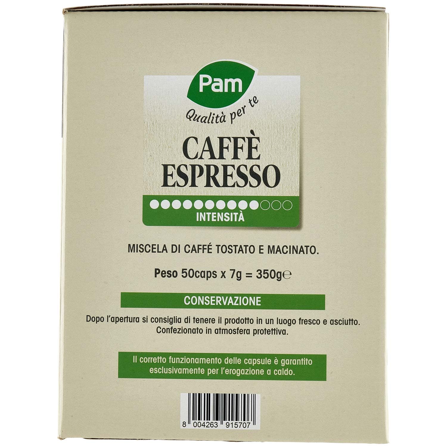 PAM Qualità per te Caffè Espresso 50 capsule compatibili Nescafè* Dolce Gusto* 350g (10x7g) – immagine 3