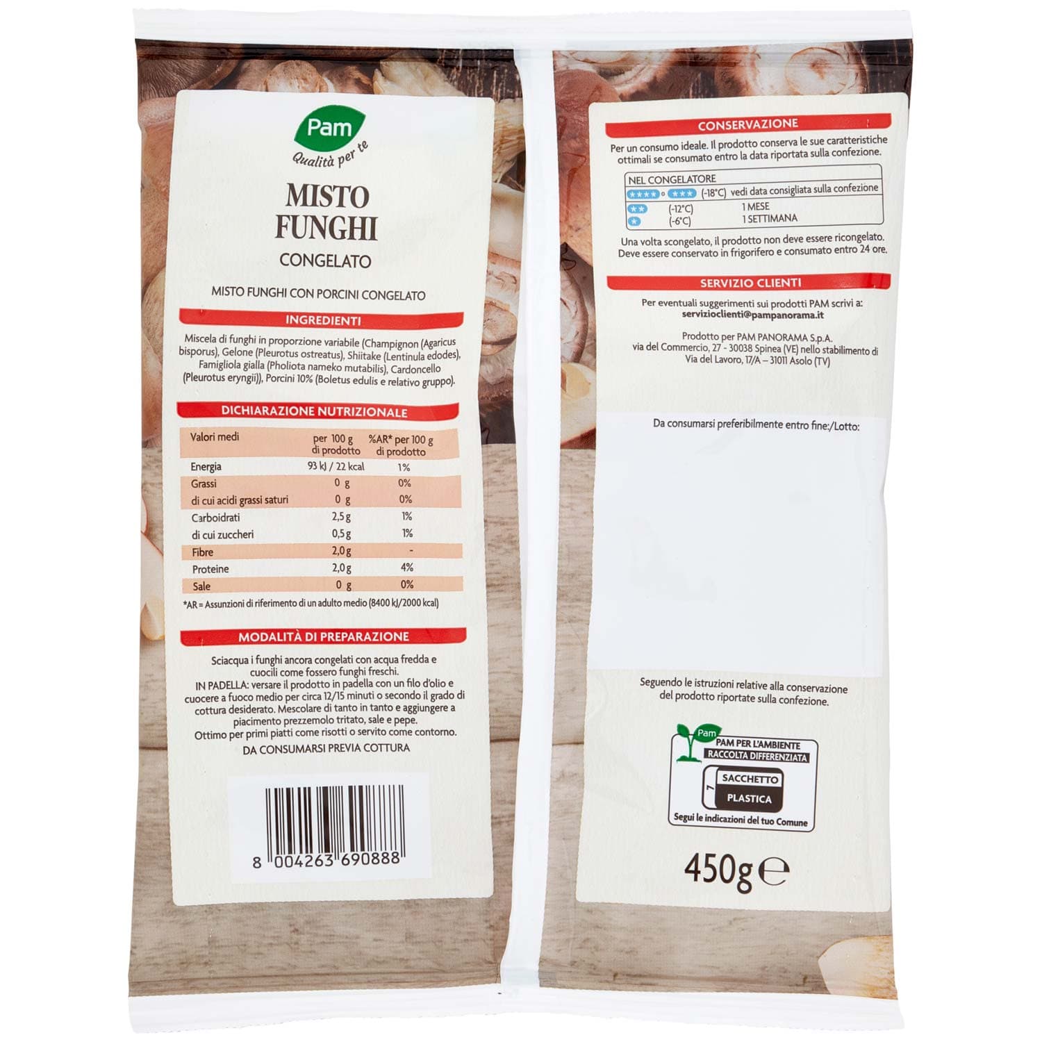 PAM Qualità per te Misto Funghi Congelato 450 g – immagine 5