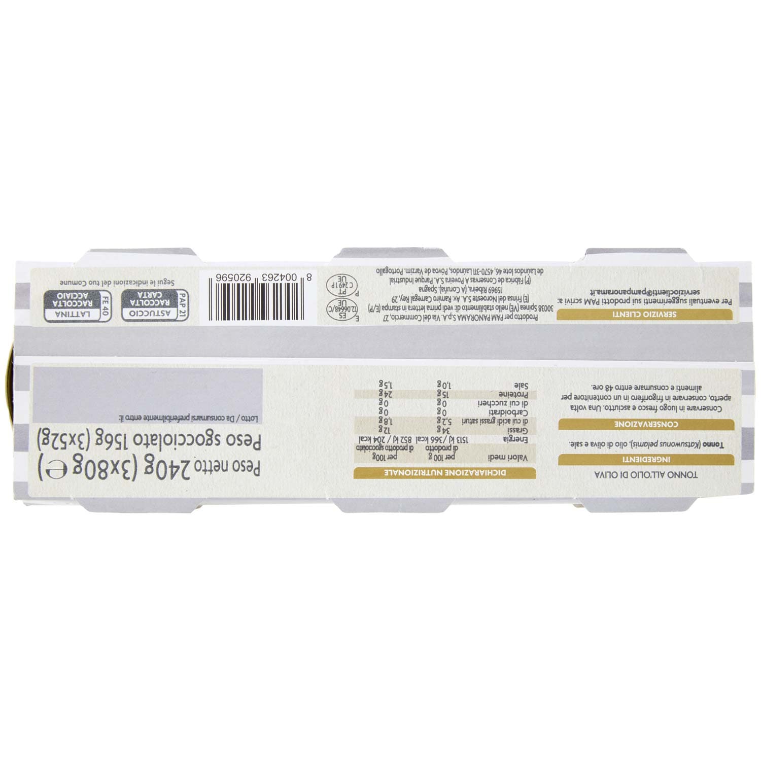 PAM Tonno all'Olio di Oliva Pescato a Canna 3 x 80 g – immagine 4