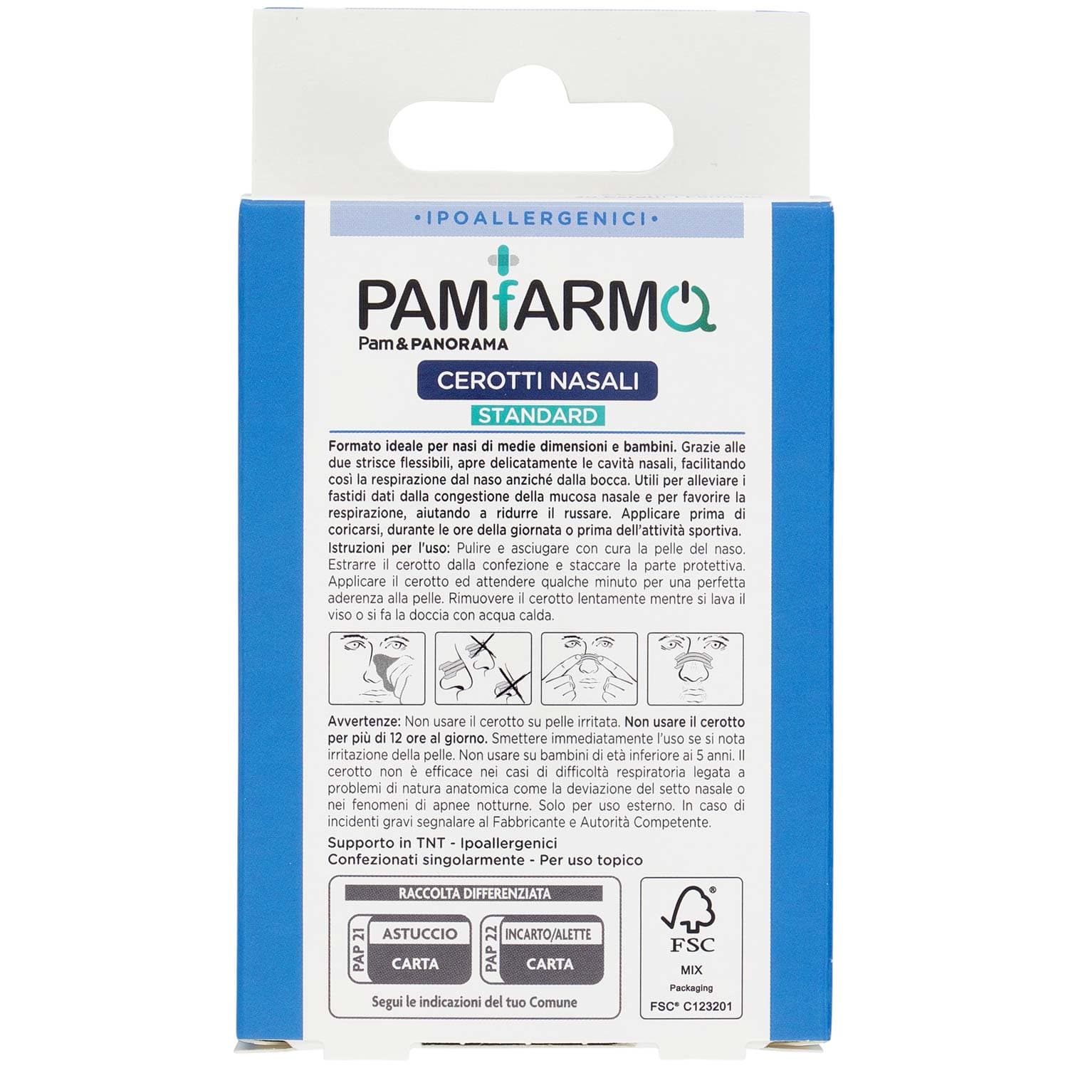 PAMFARMA Cerotti Nasali Standard 1 Formato 30 pz – immagine 4
