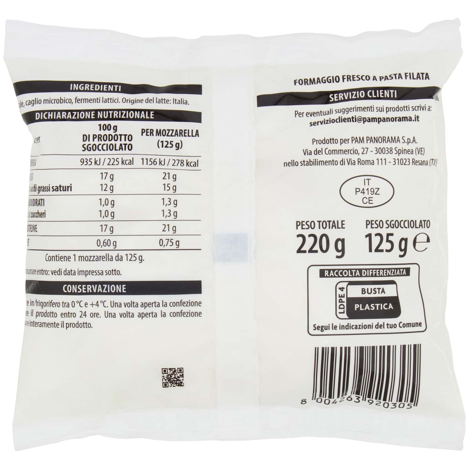 TESORI DELL'ARCA Mozzarella Fiordilatte 125 g – immagine 4