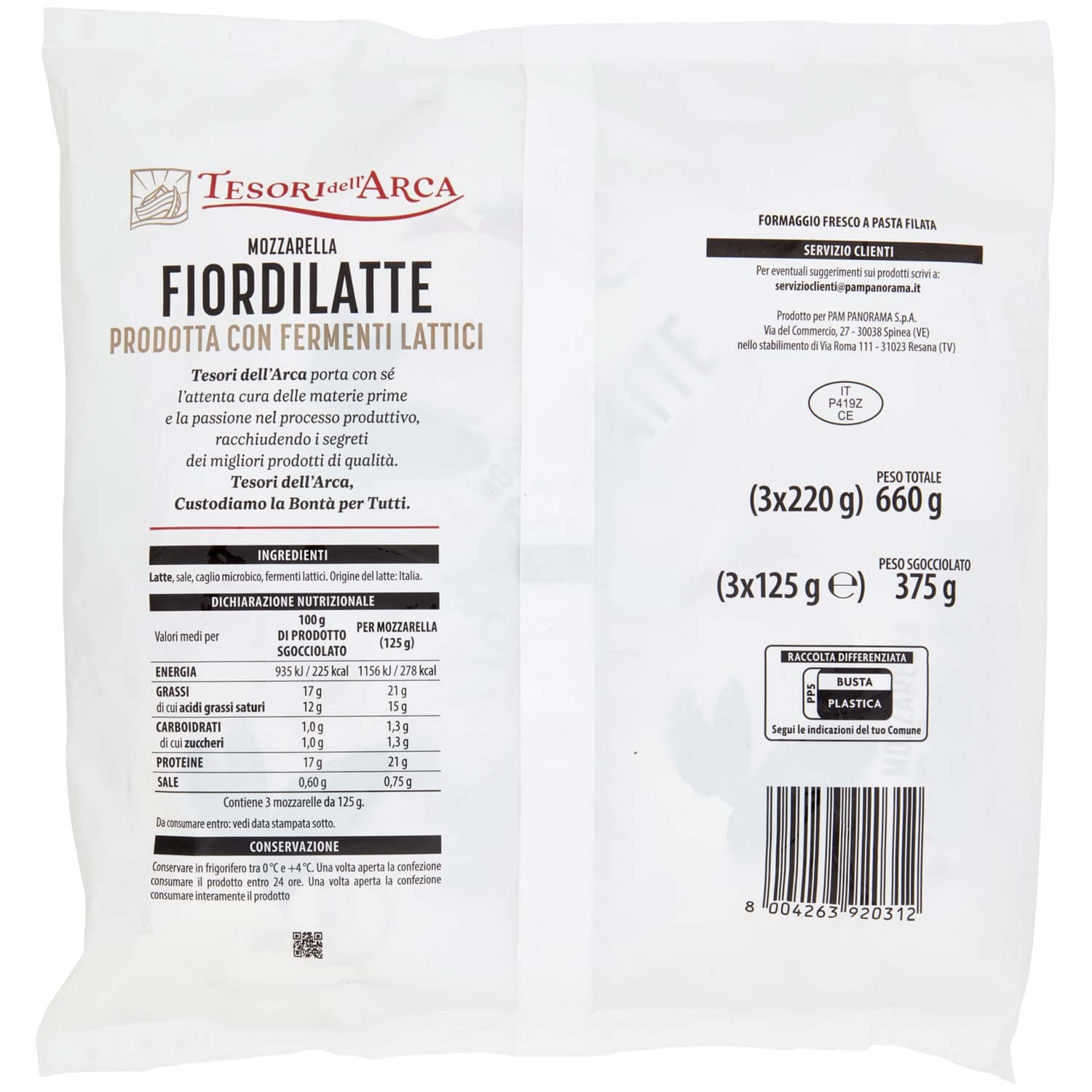 TESORI DELL'ARCA Mozzarella Fiordilatte 3 x 125 g – immagine 4