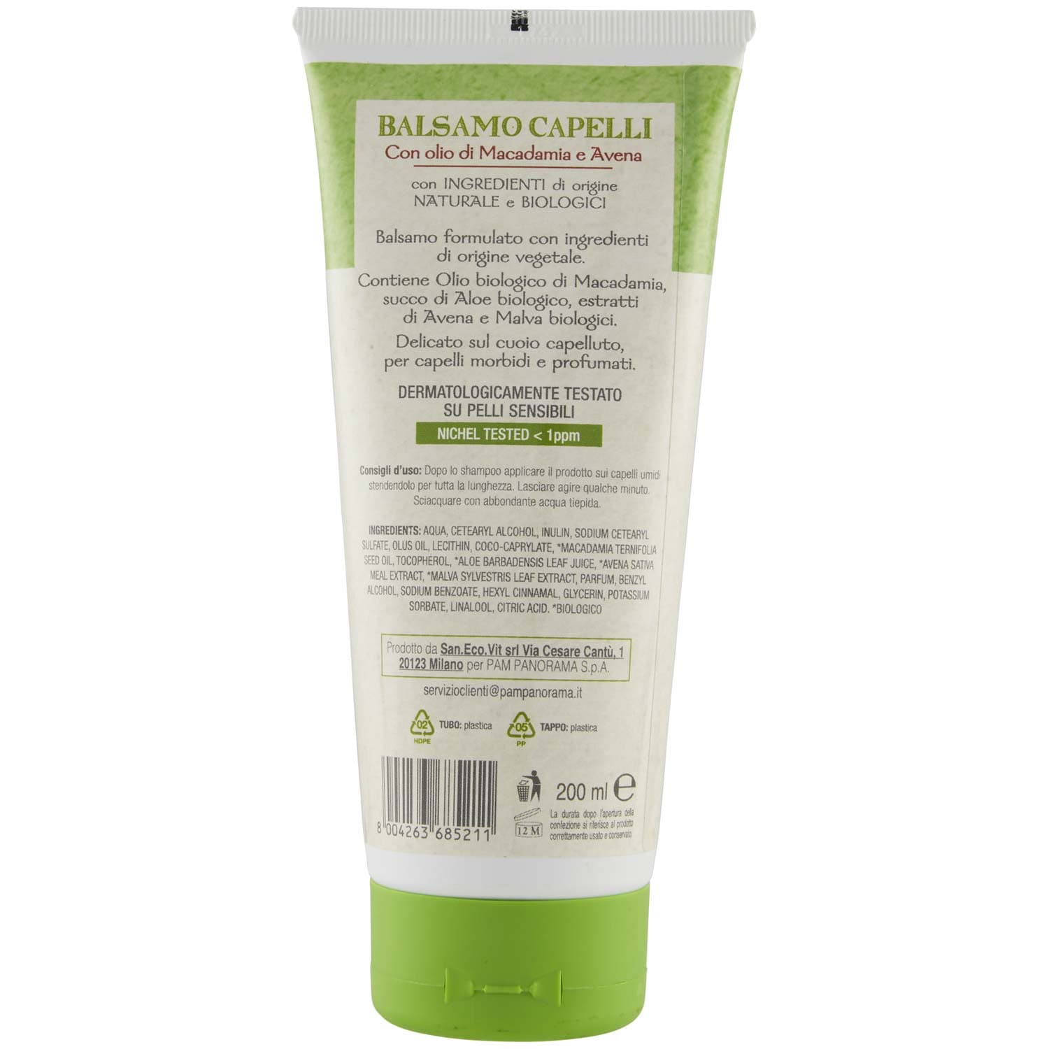 ARKALIA BIO Balsamo Capelli con Olio di Macadamia e Avena 200 ml – immagine 4