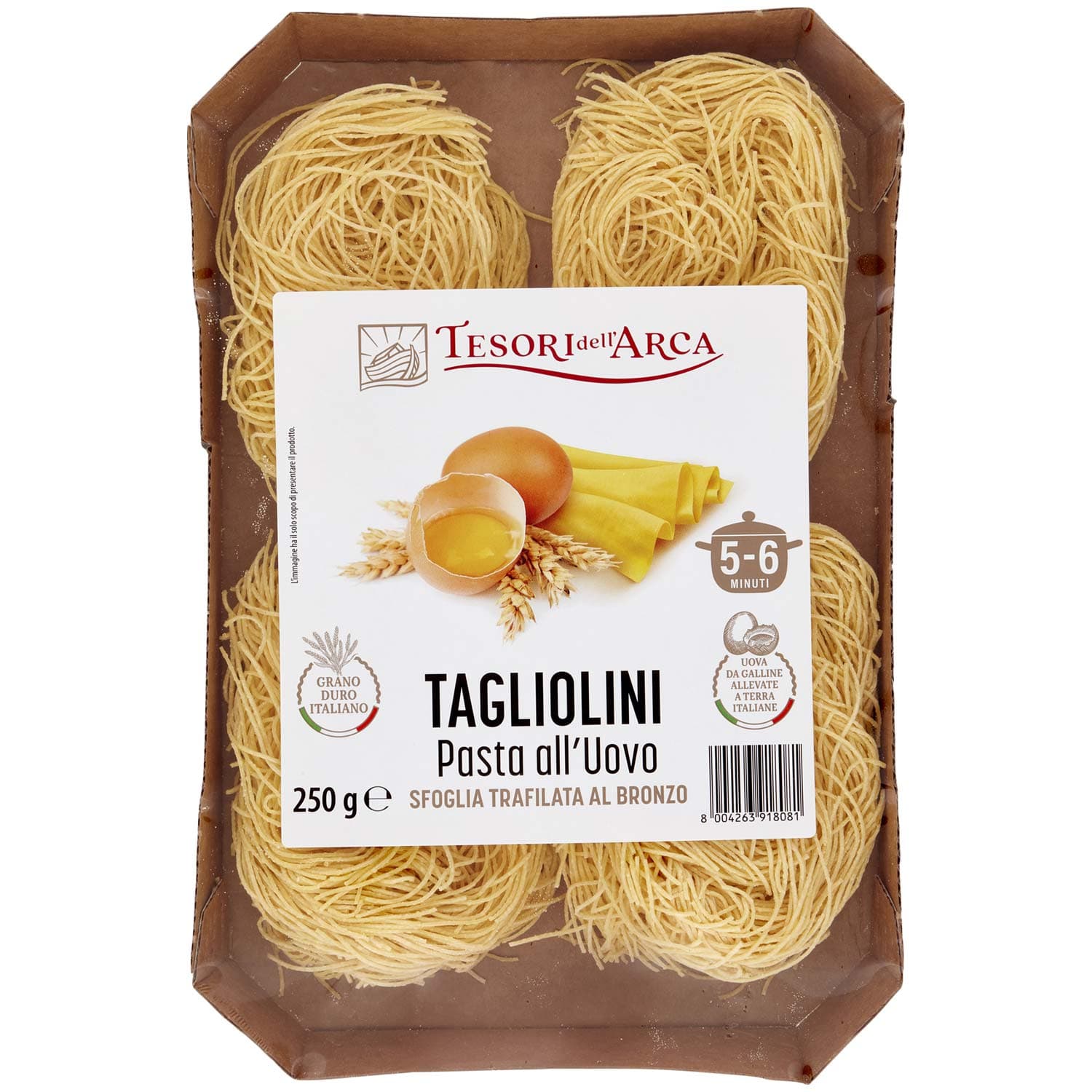 TESORI DELL'ARCA Tagliolini Pasta all'Uovo 250 g – immagine 2