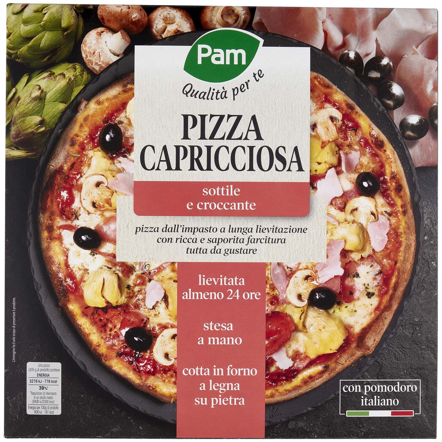 PAM Qualità per te Pizza Capricciosa Surgelata 405 g – immagine 2