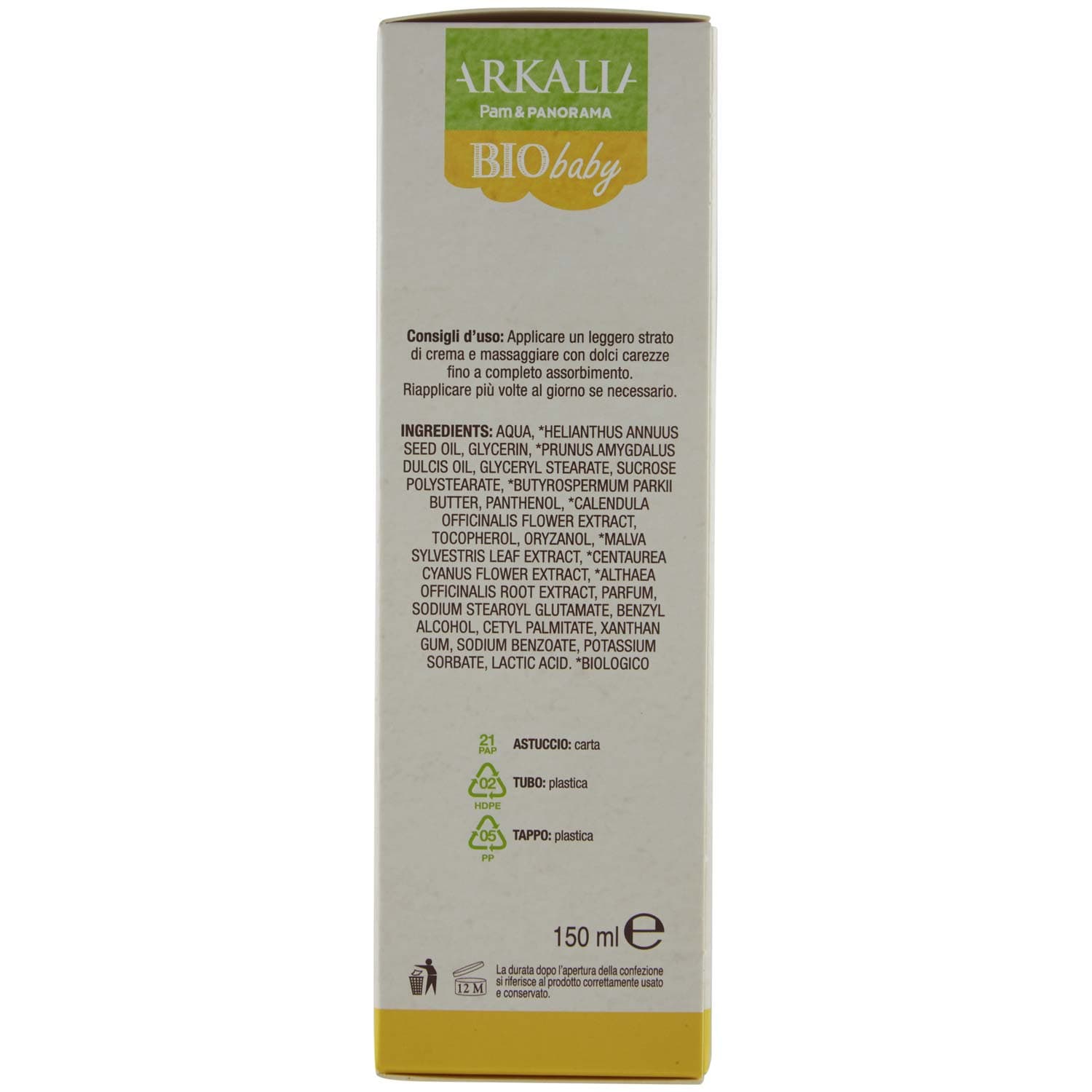 ARKALIA BIO BABY Crema Corpo con Olio di Mandorla dolce 150 ml – immagine 5