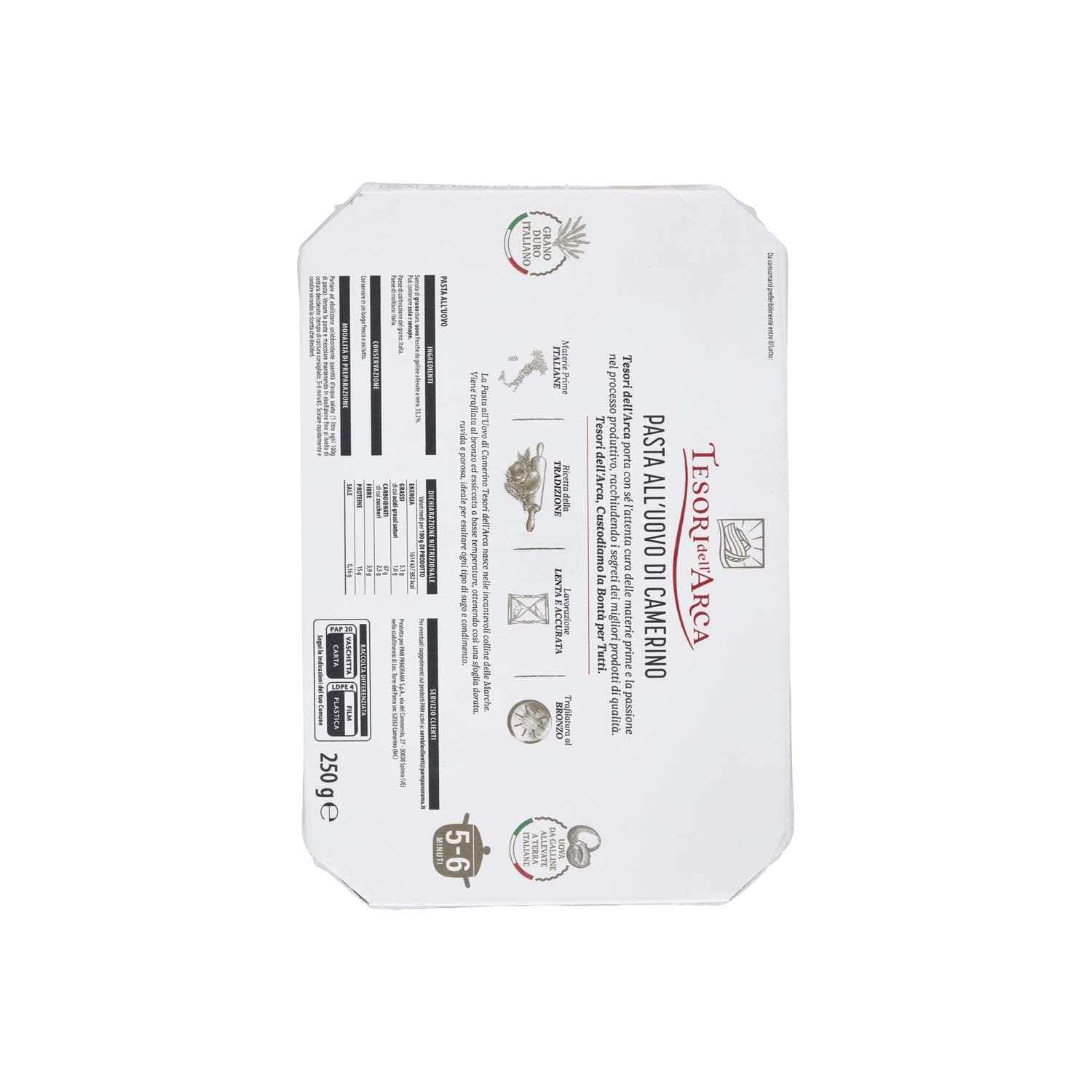 TESORI DELL'ARCA Tagliatelle Pasta all'Uovo 250 g – immagine 4