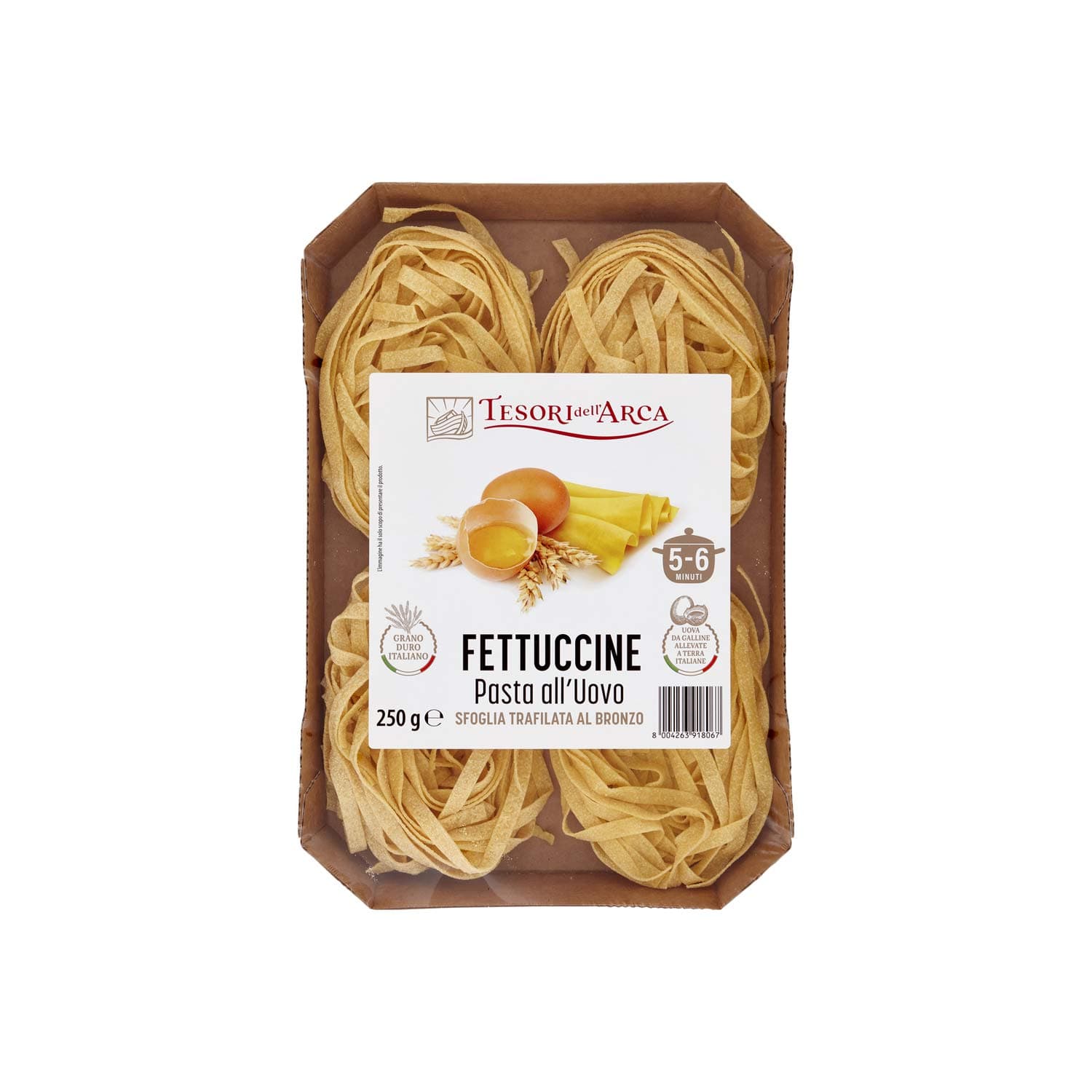 TESORI DELL'ARCA Fettuccine Pasta all'Uovo 250 g – immagine 2
