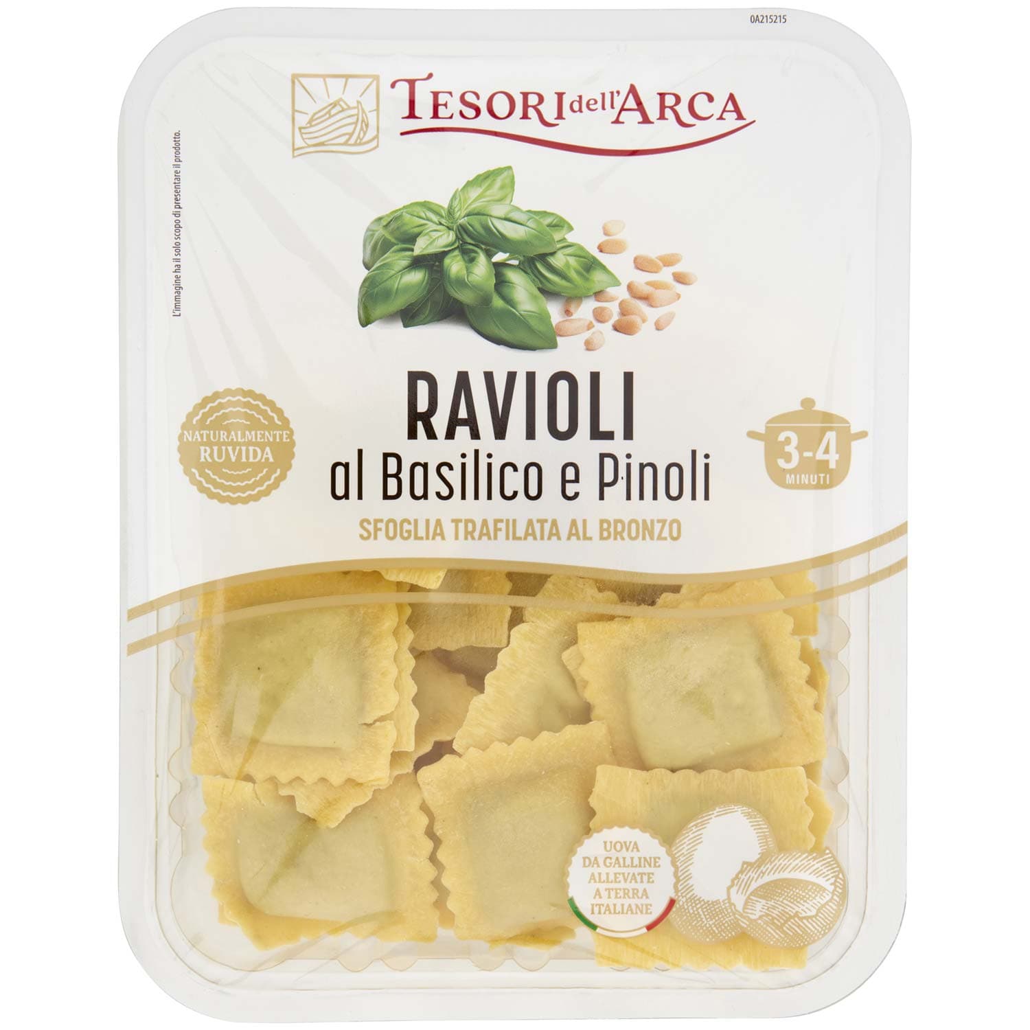 TESORI DELL'ARCA Ravioli al Basilico e Pinoli 250 g – immagine 2
