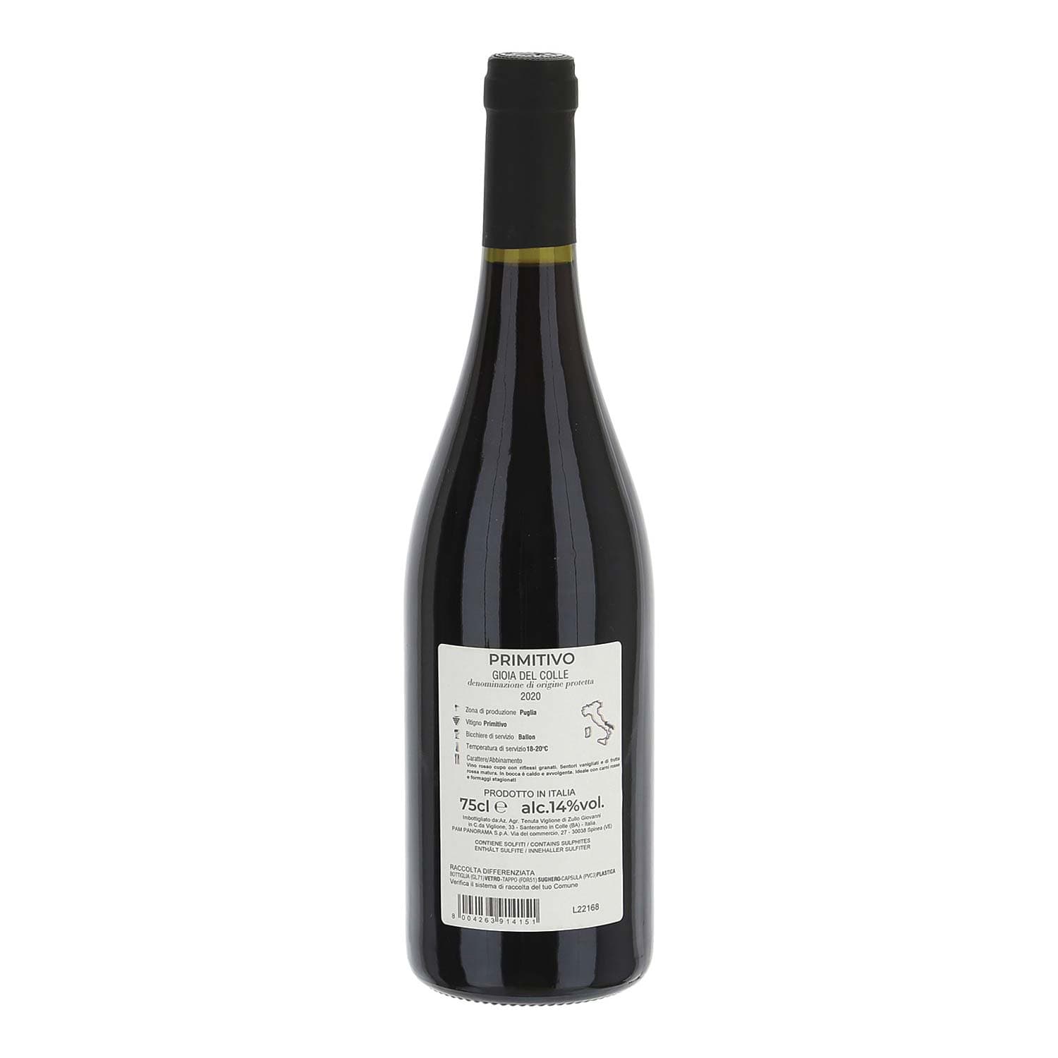 Primitivo gioia del colle DOP preula del levante 75 cl – immagine 3