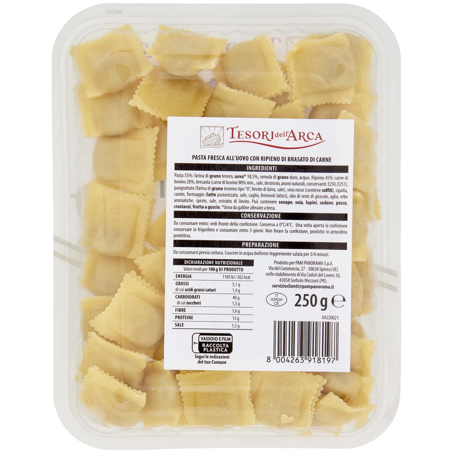 TESORI DELL'ARCA Raviolini al Brasato 250 g – immagine 4