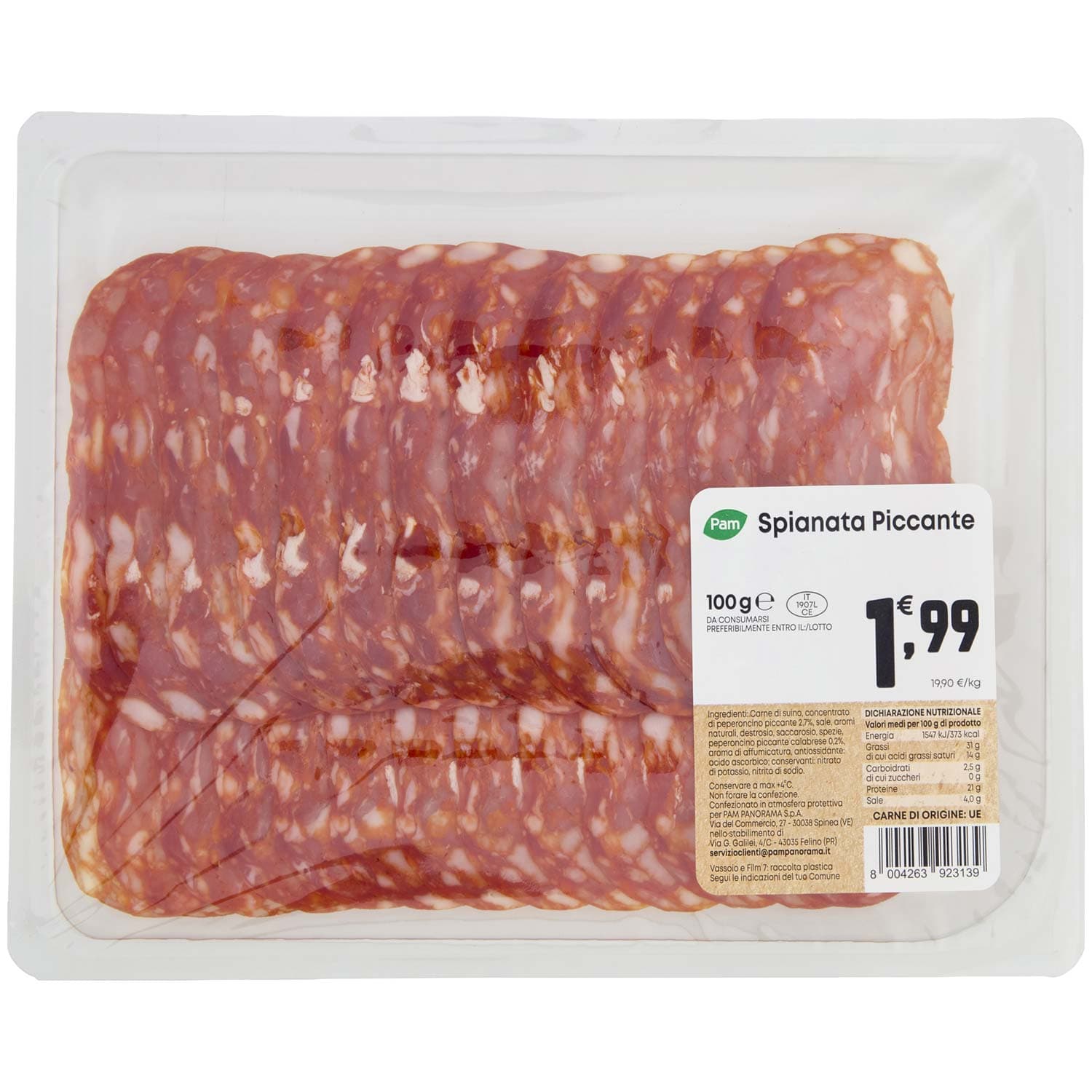 PAM Spianata Piccante 100 g – immagine 2