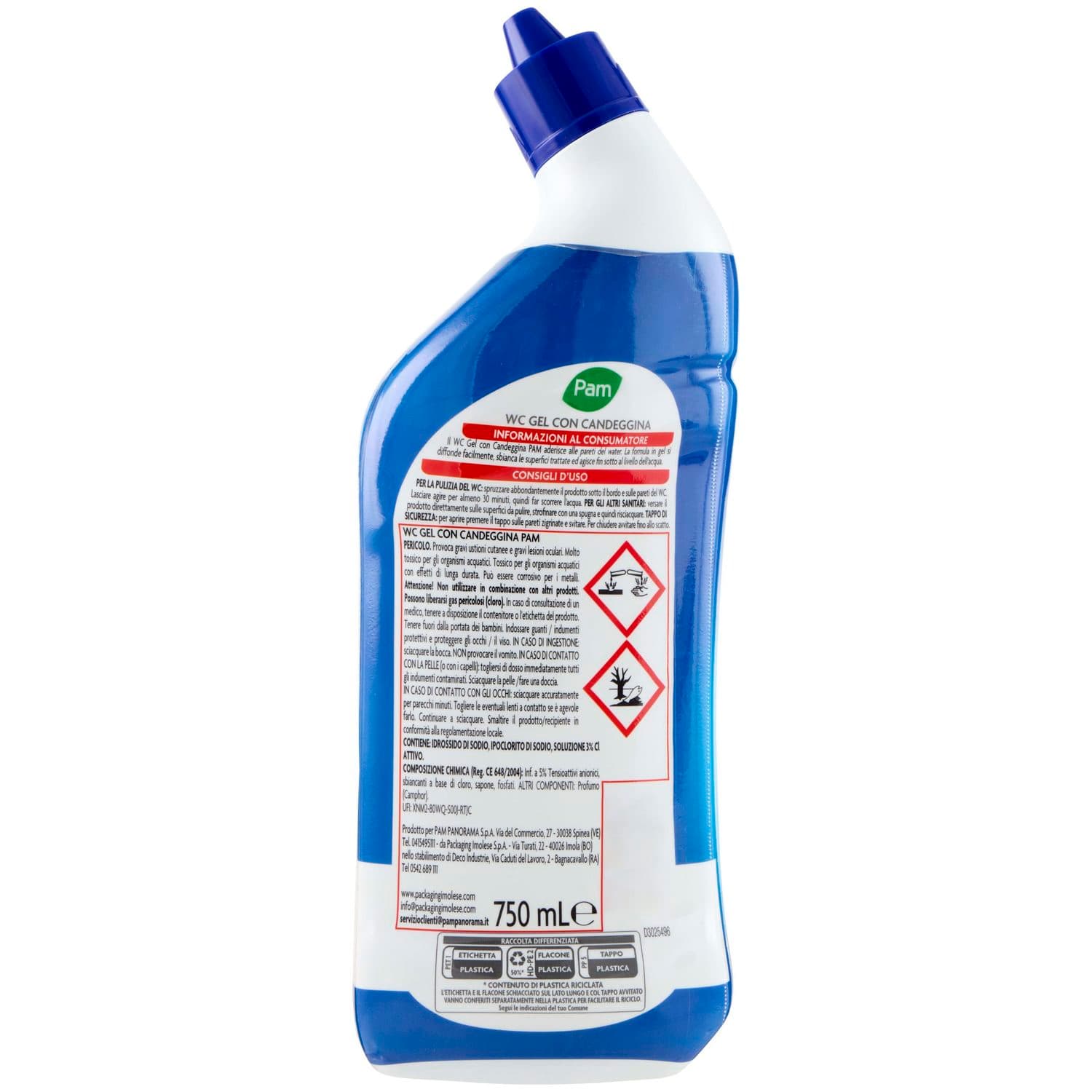PAM WC Gel con Candeggina 750 ml – immagine 4