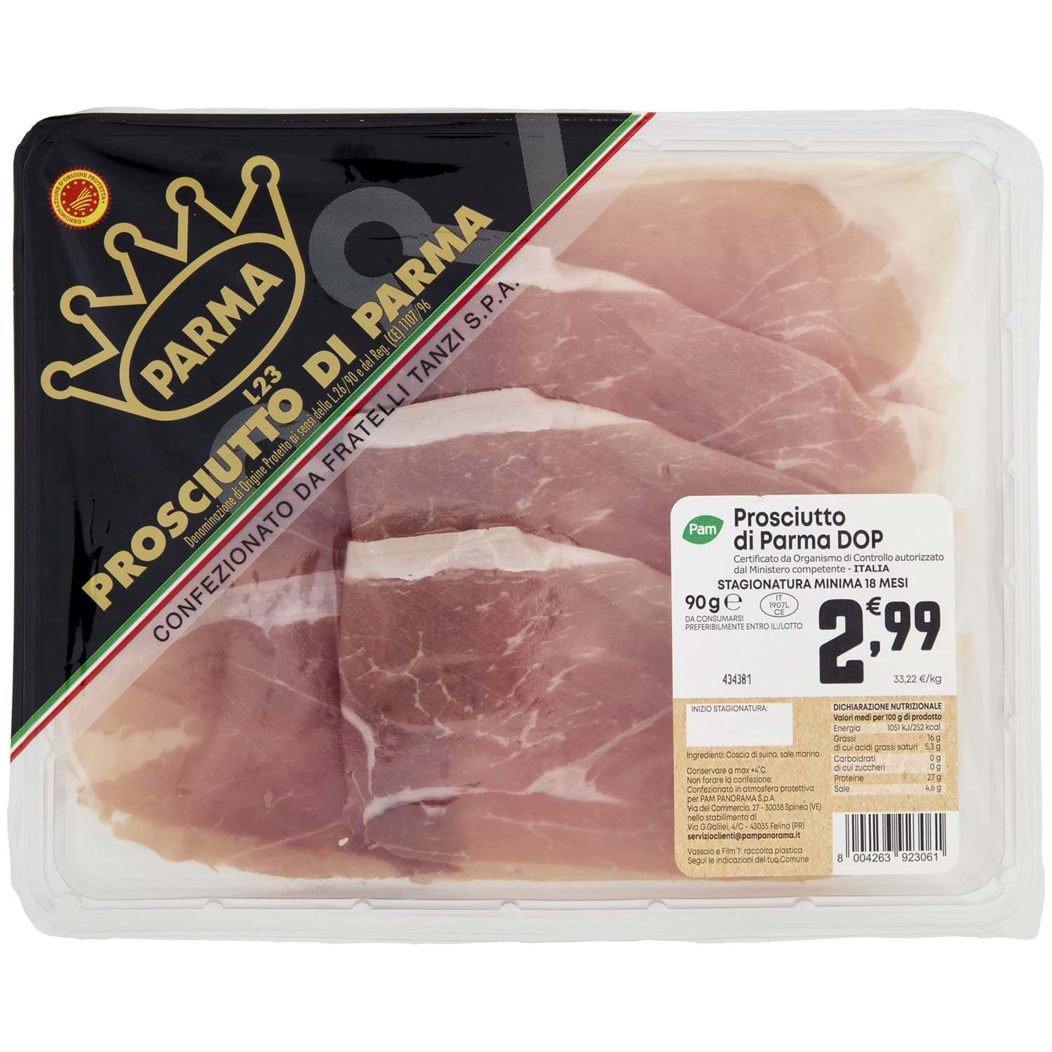 PAM Prosciutto di Parma DOP 90 g – immagine 2